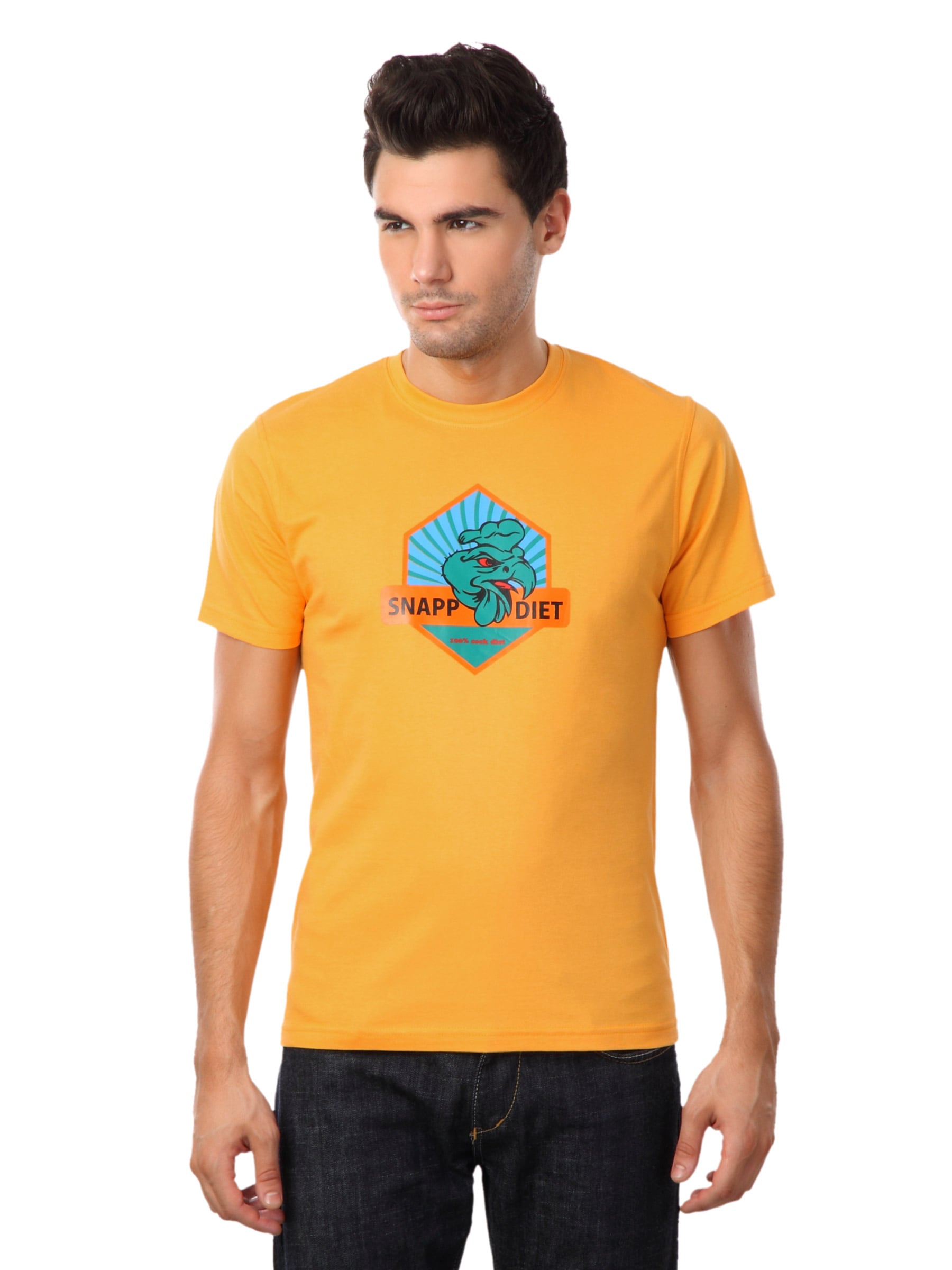 Myntra Men Orange Snapp Diet T-shirt