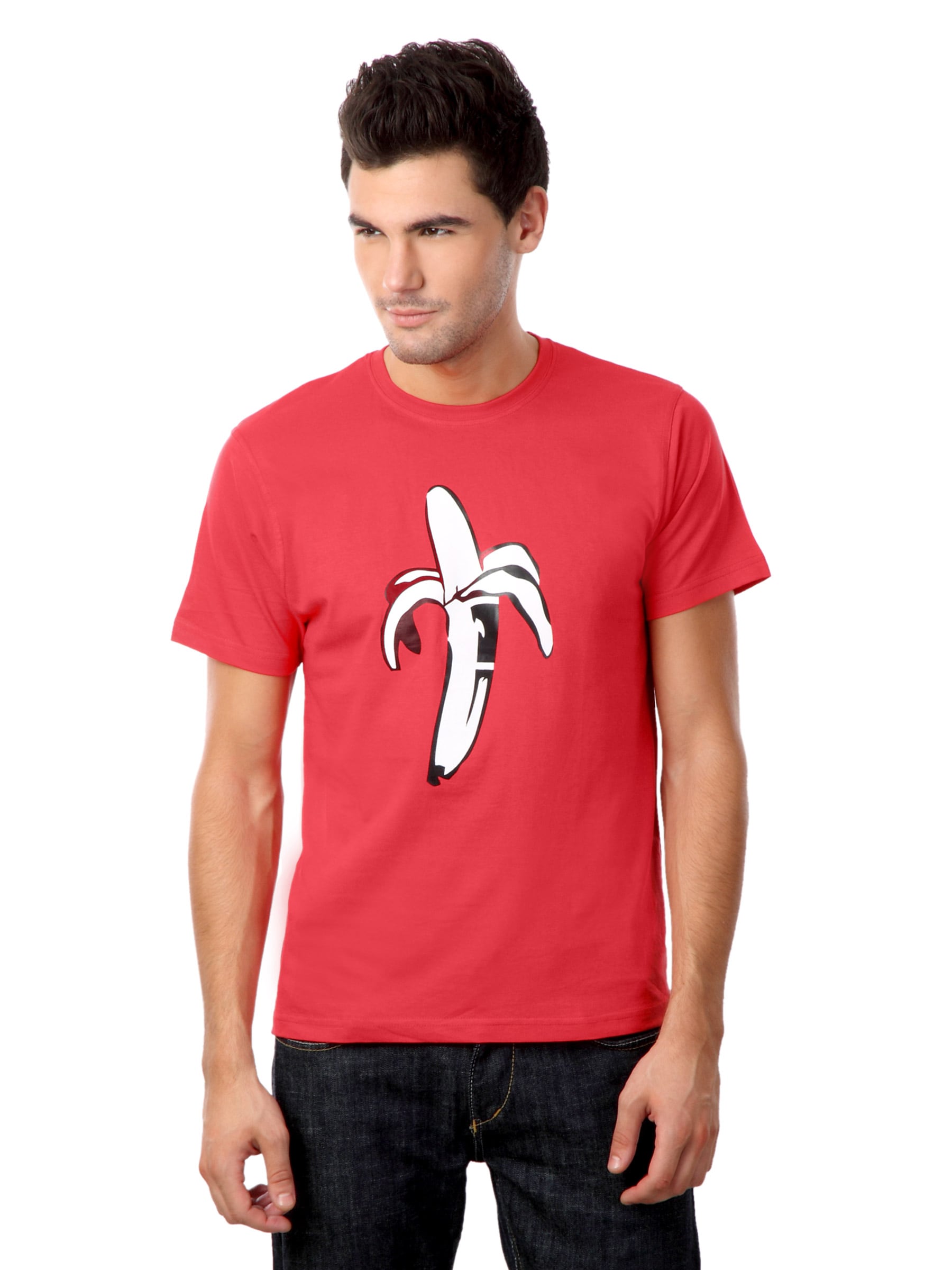 Myntra Men Red Banana T-shirt