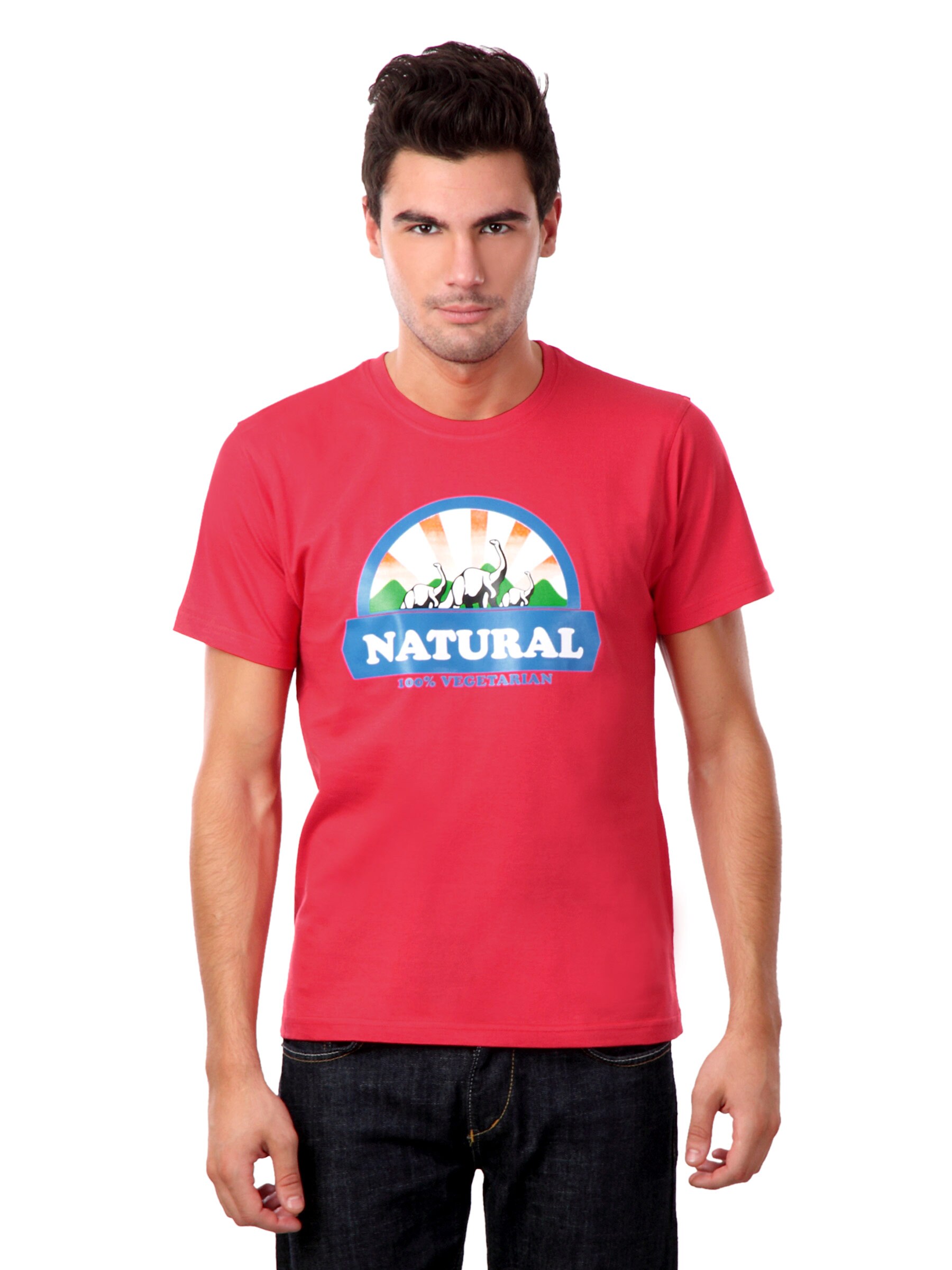 Myntra Men Red Natural Diet T-shirt