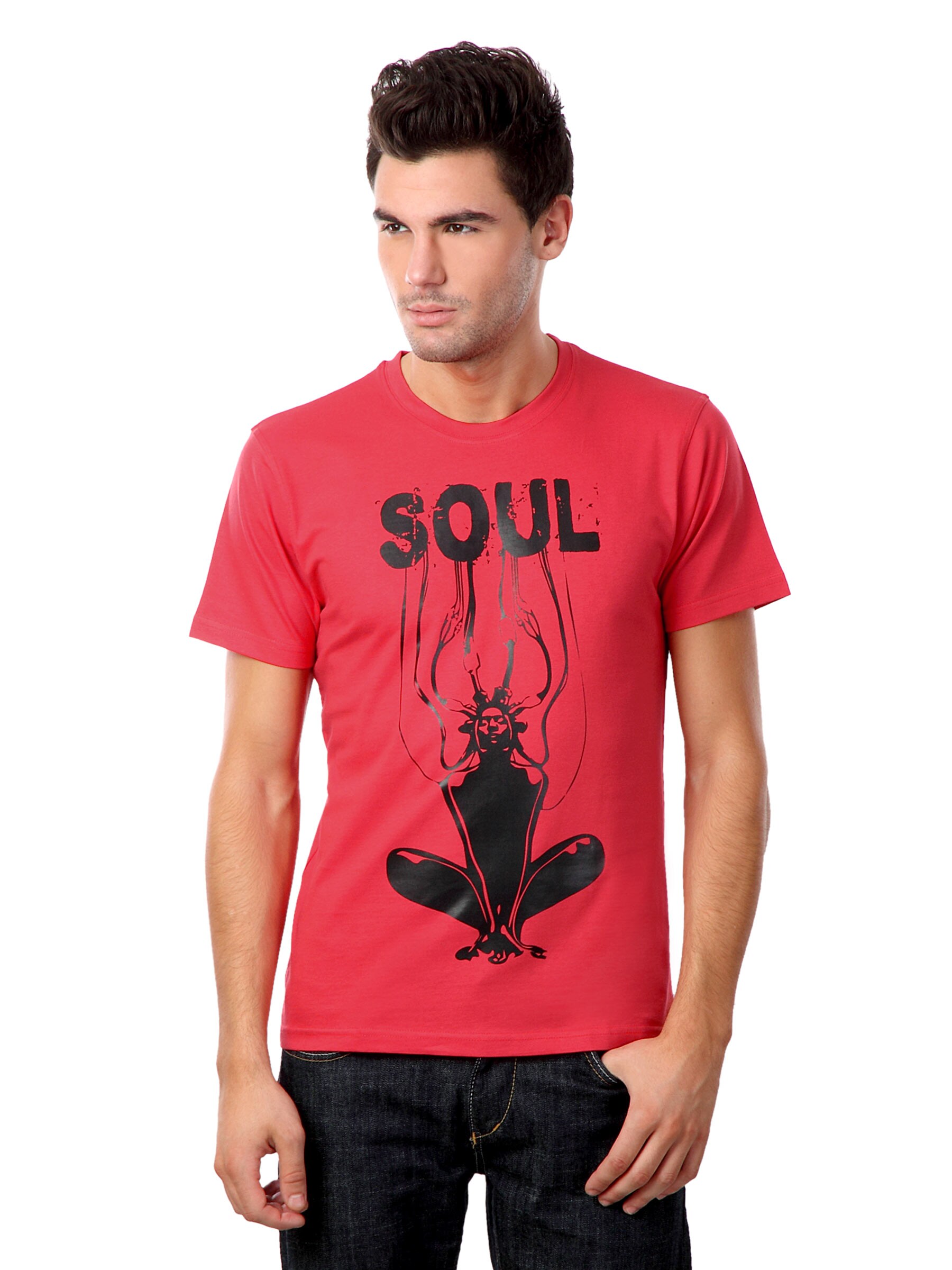 Myntra Men Red Soul T-shirt