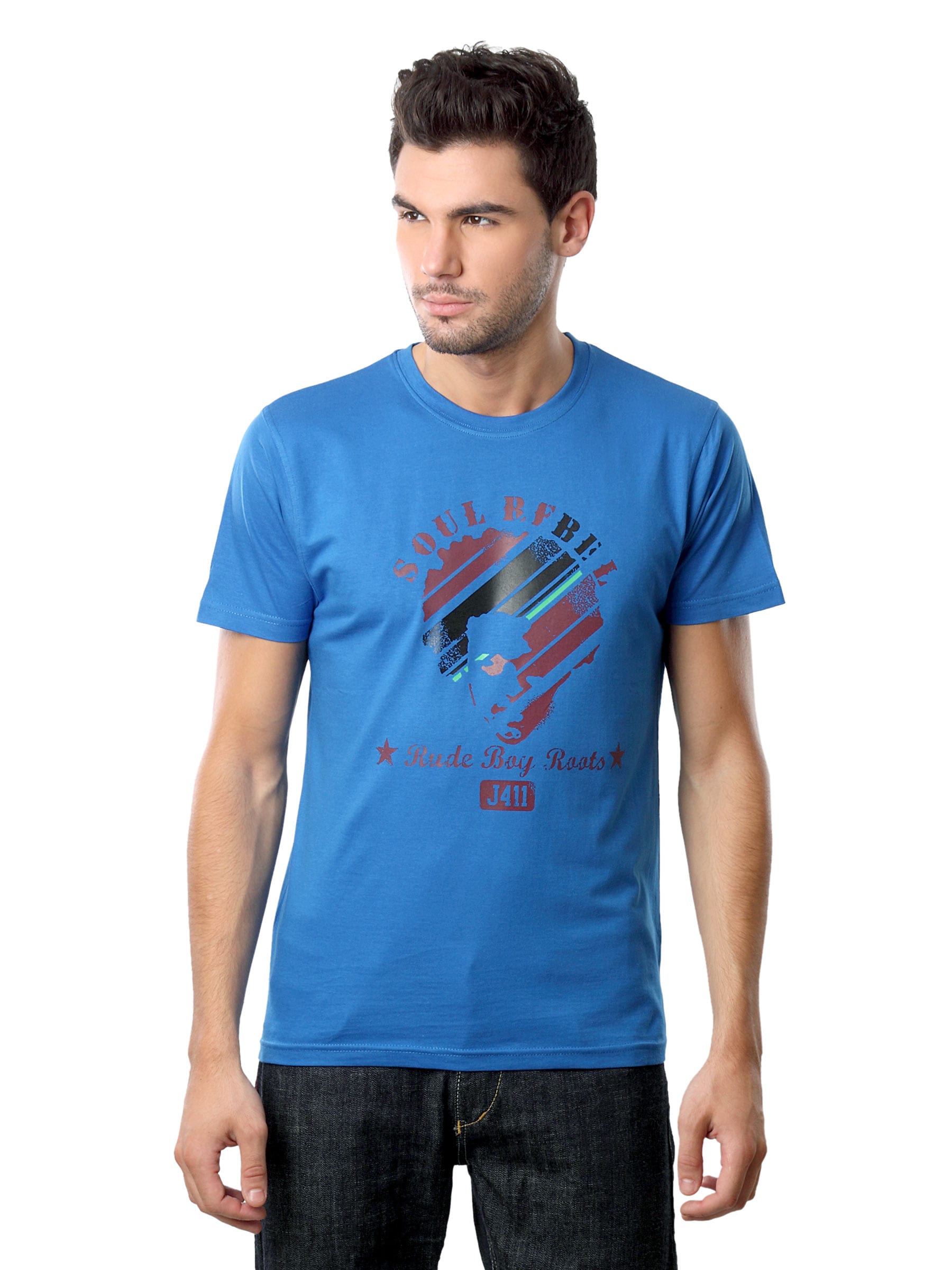 Myntra Men Soul Rebel Blue T-shirt