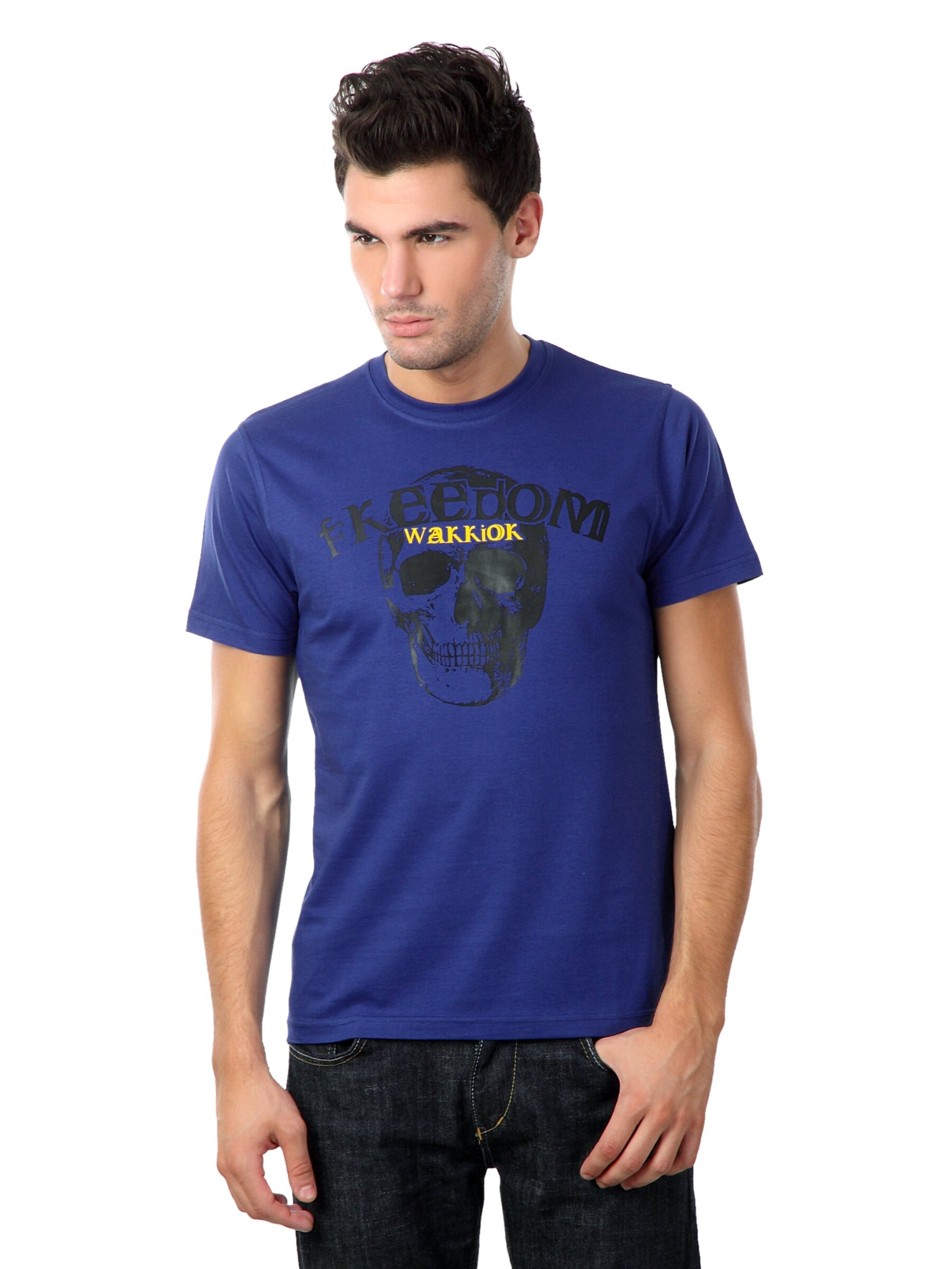 Myntra Men Blue Freedom Warior T-shirt