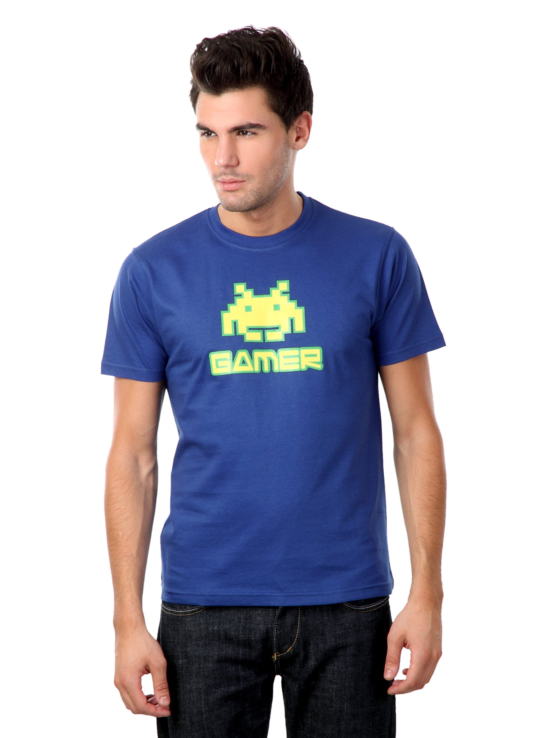 Myntra Men Blue Gamer T-shirt