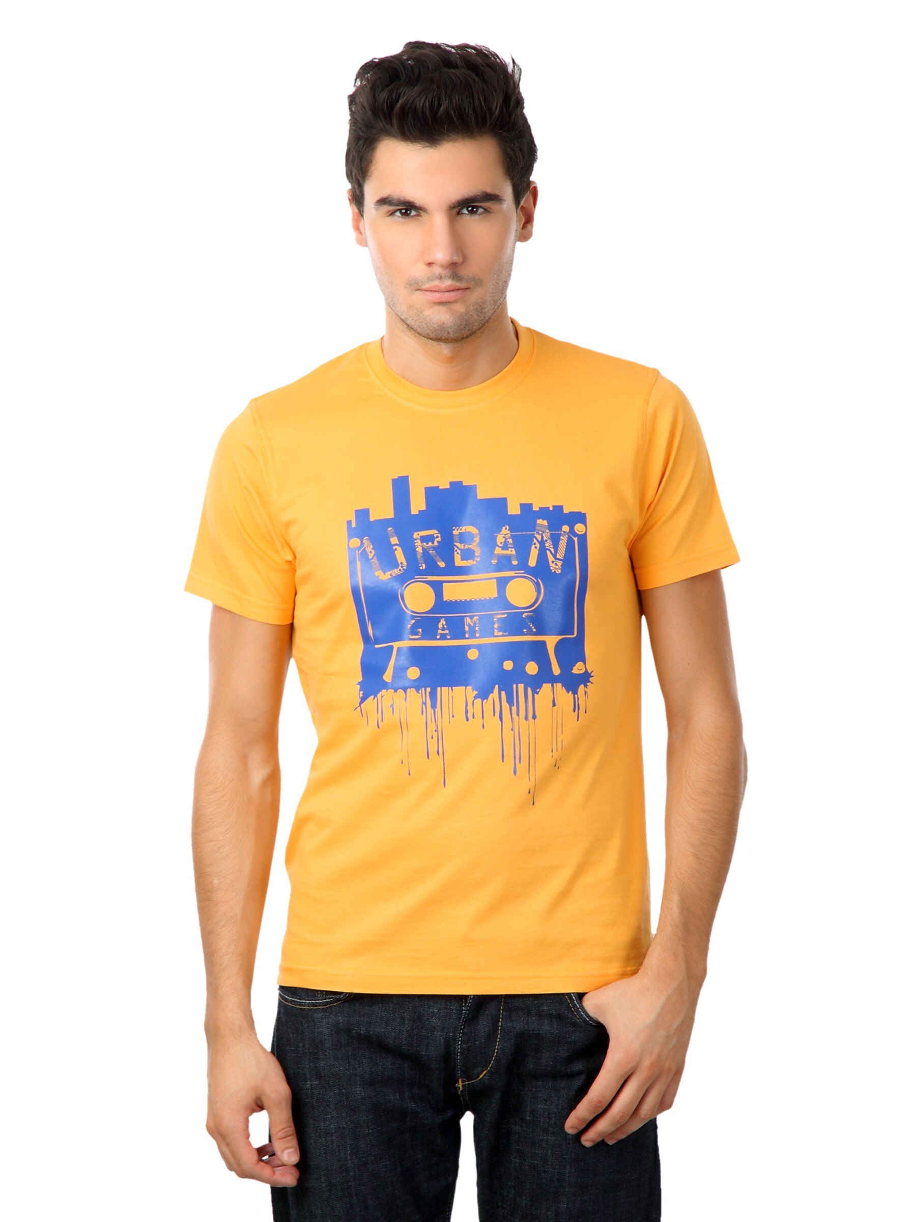 Myntra Men Orange Urban Games T-shirt