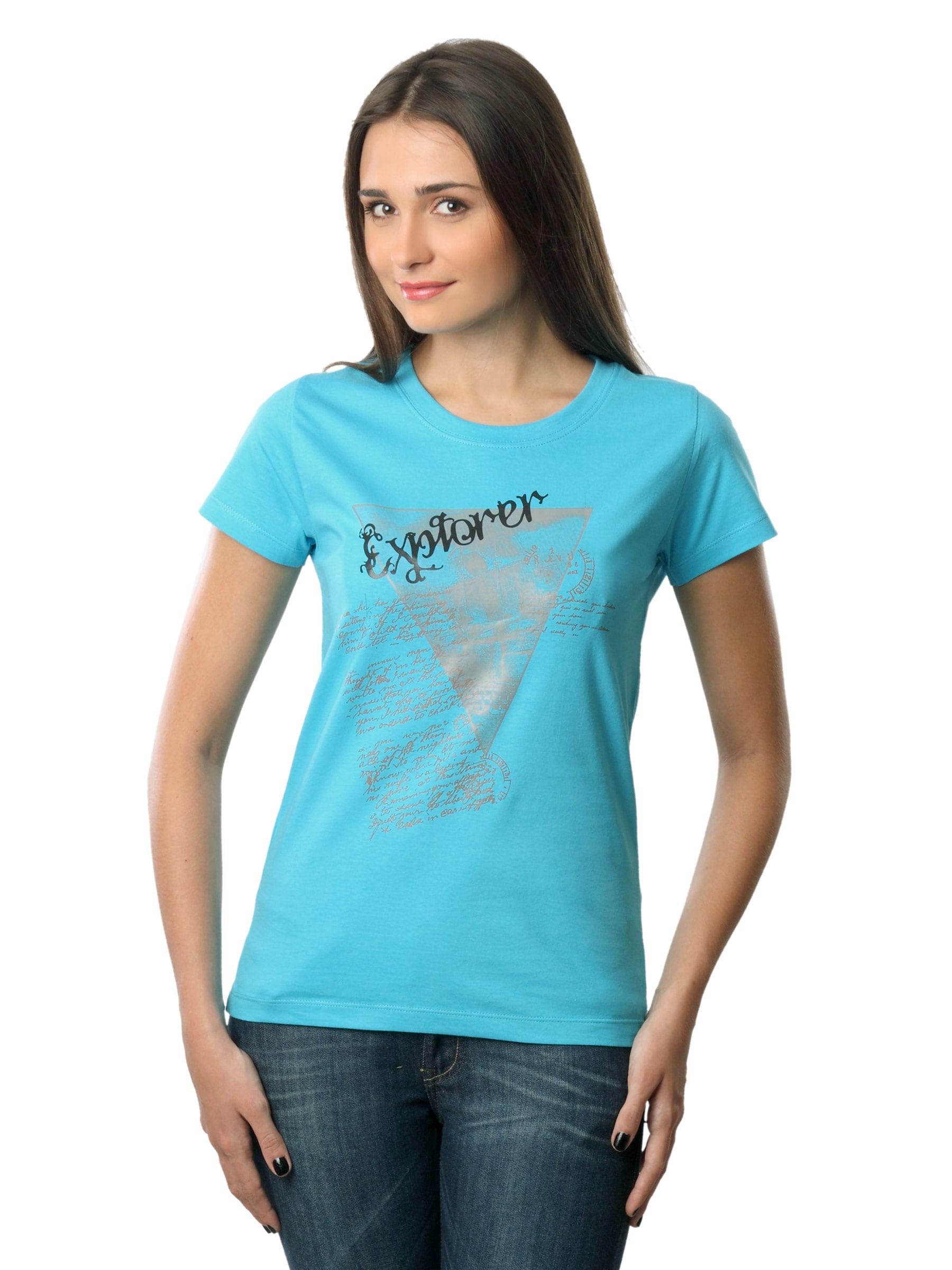 Myntra Women Explorer Blue T-shirt