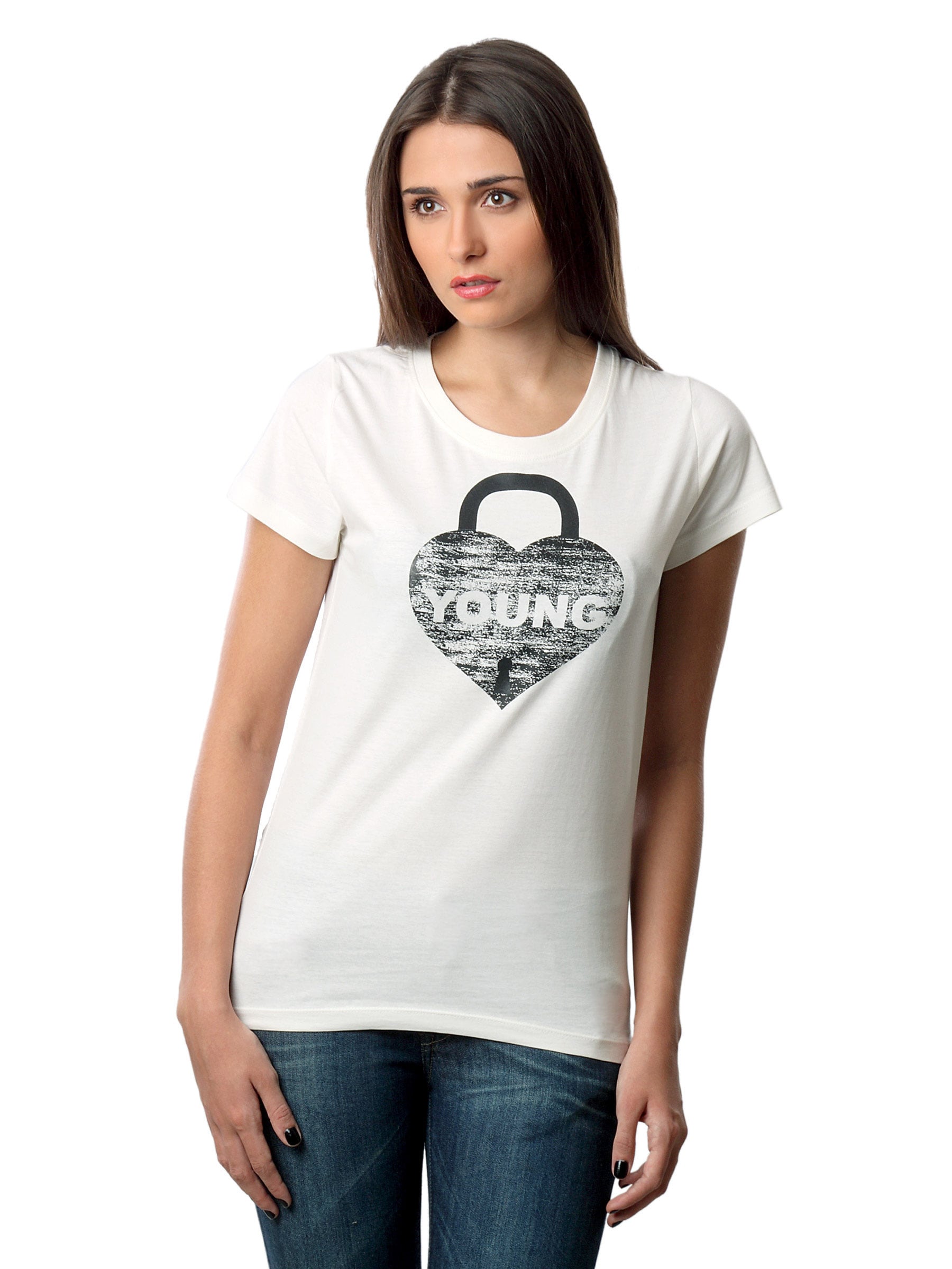 Myntra Women Young White T-shirt