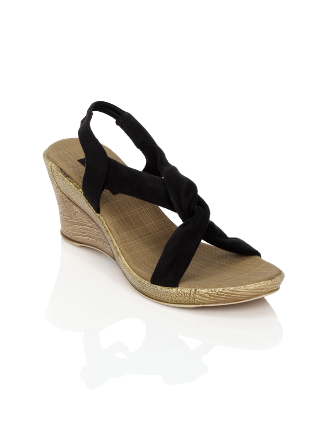 Rocia Women Black & Brown Sandals