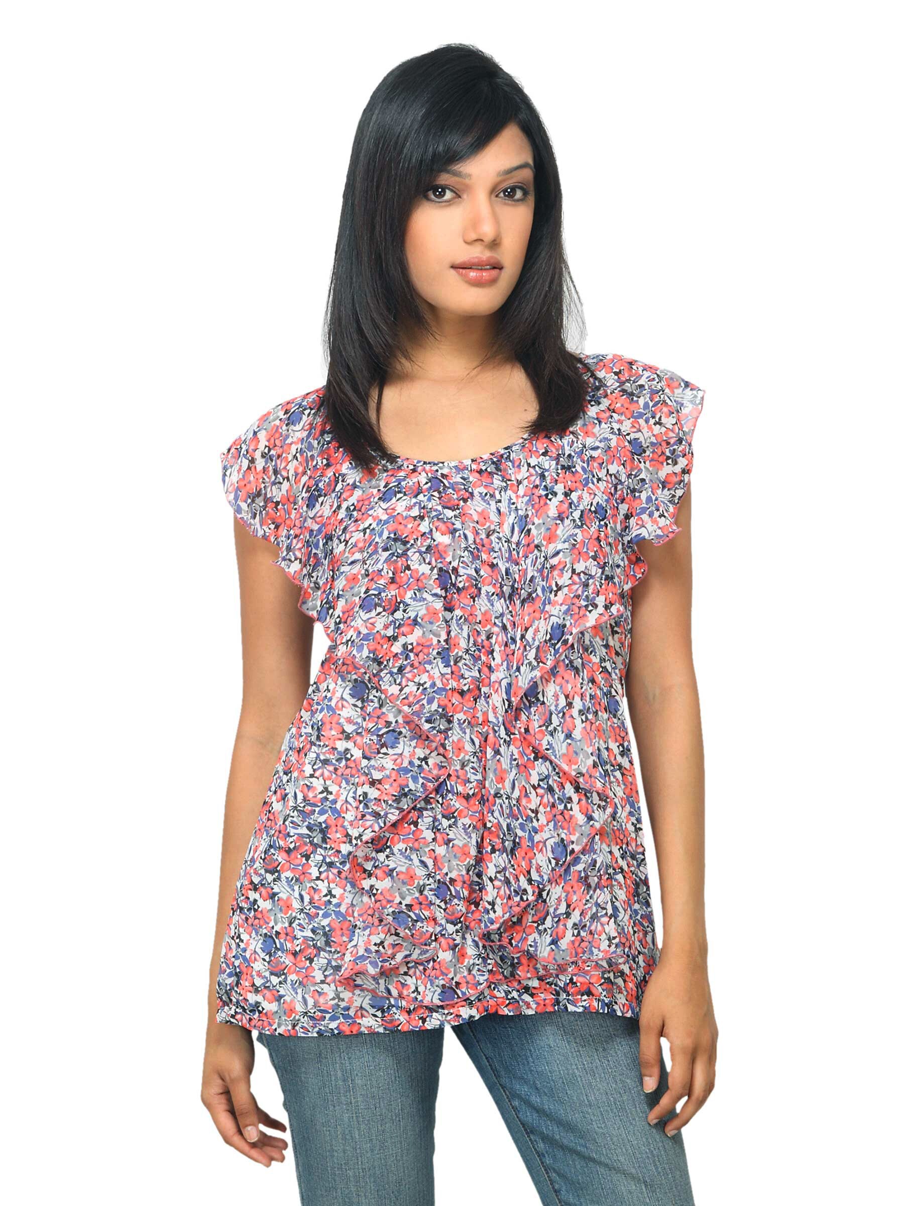 Van Heusen Woman Printed Pink Top