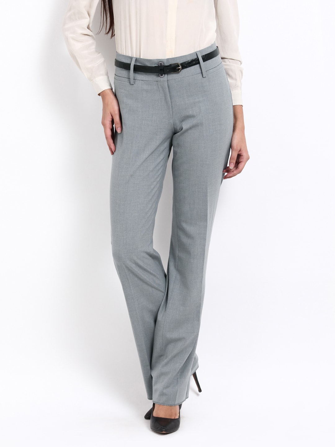 Van Heusen Woman Grey Straight Fit Trousers