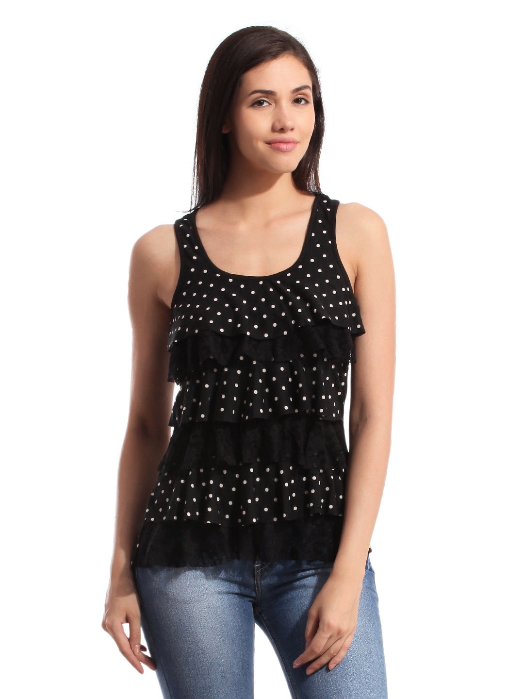 Tonga Women Printed Black Top