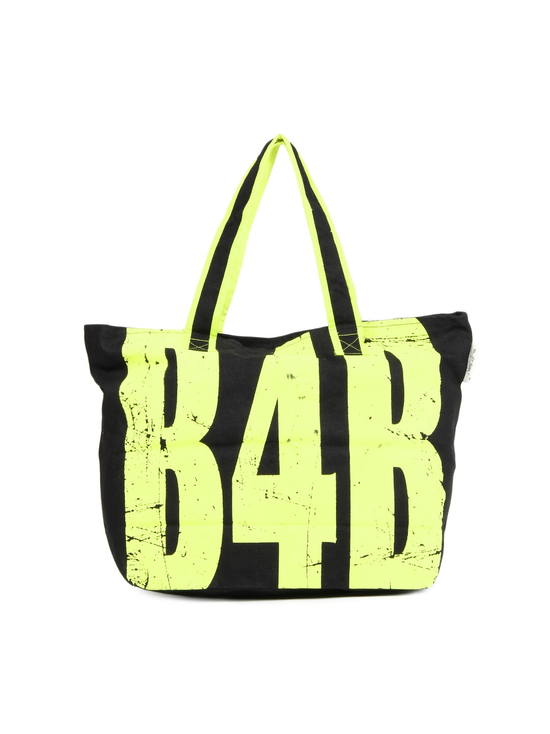 Be For Bag Women Black & Yellow Tote Bag