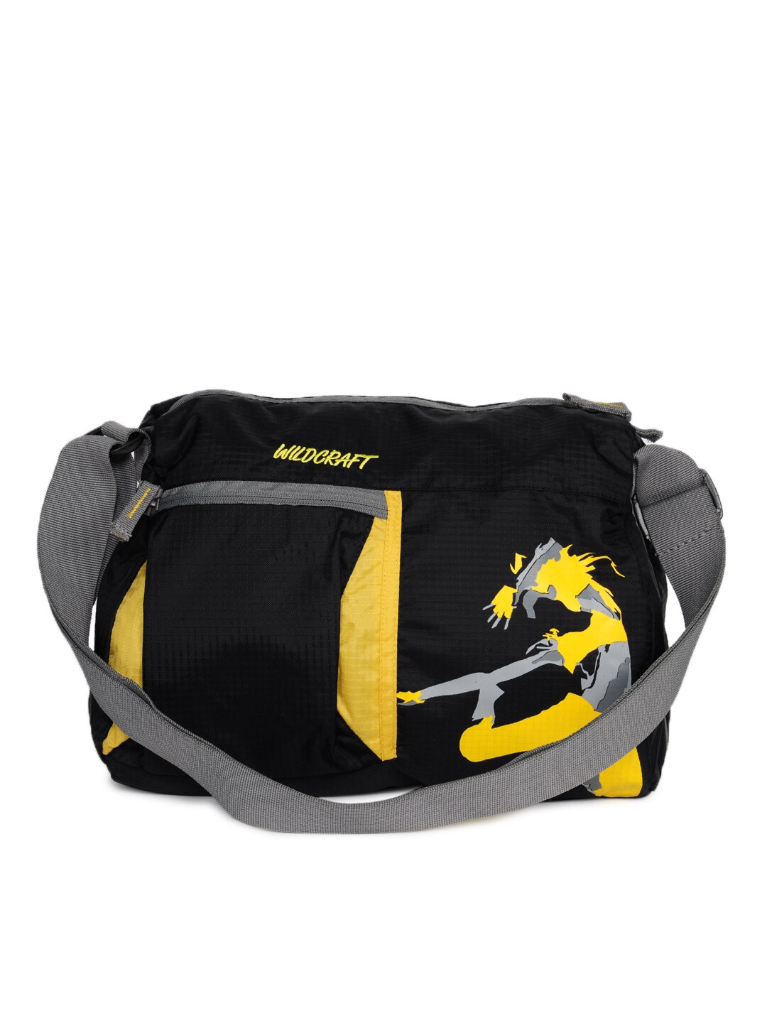 Wildcraft Unisex Graffiti Black & Yellow Sling Bag