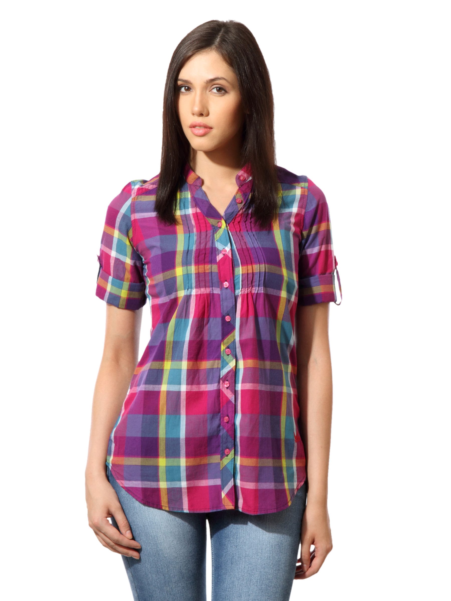 Lee Women Beth Purple Check Shirt