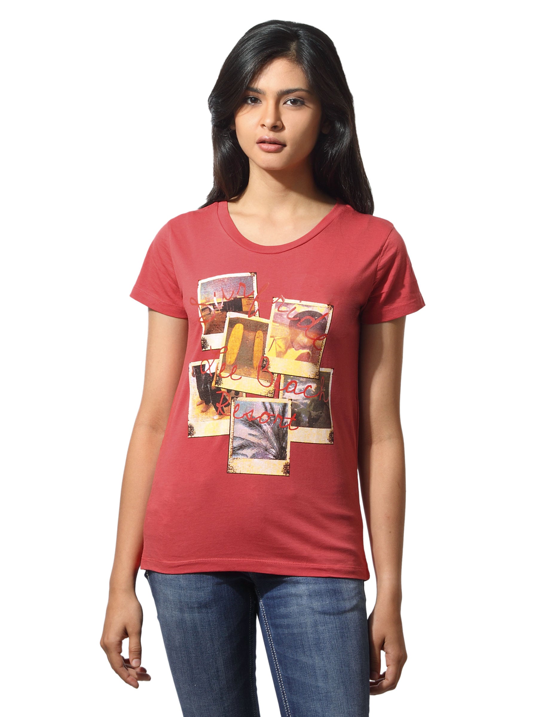 Lee Women Sherry Red Top
