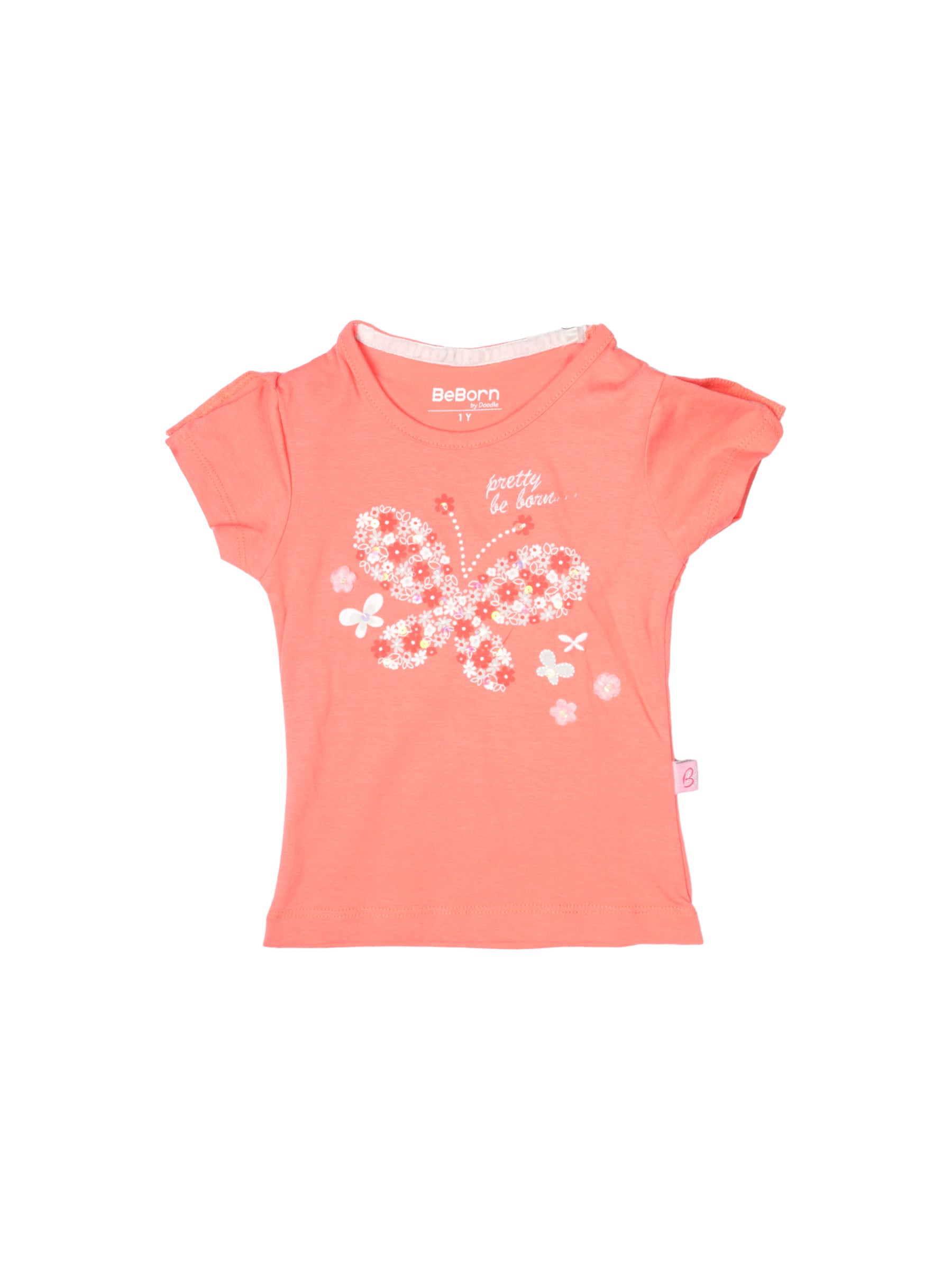 Doodle Girls Printed Peach Top