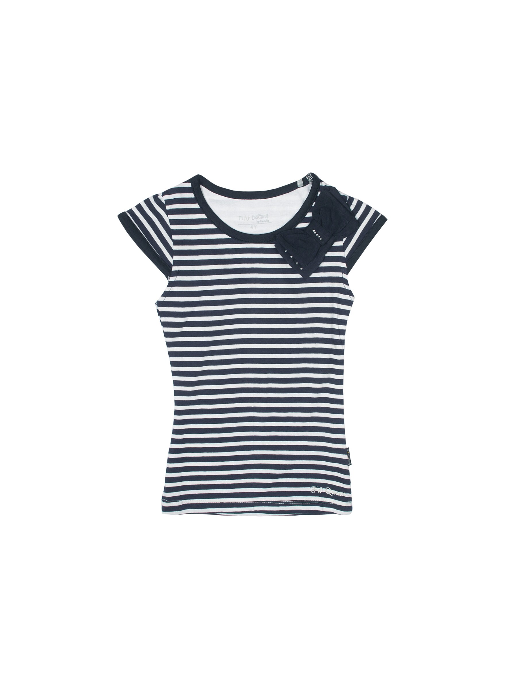 Doodle Girls Striped Navy Blue Top