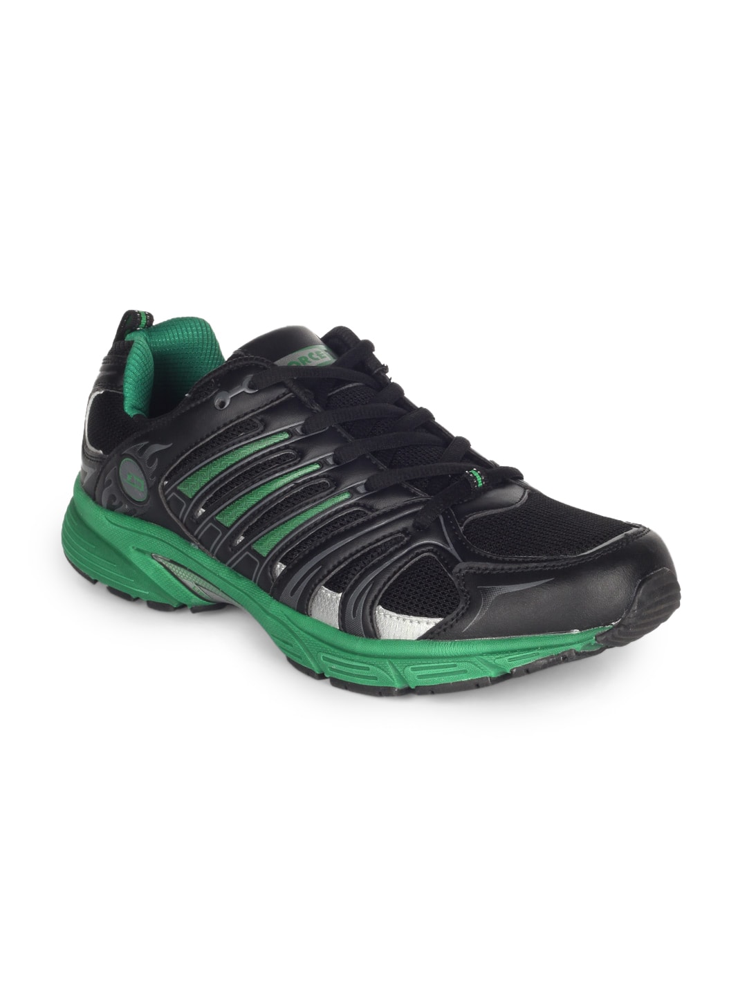 Force 10 Men Black & Green Sports Shoes