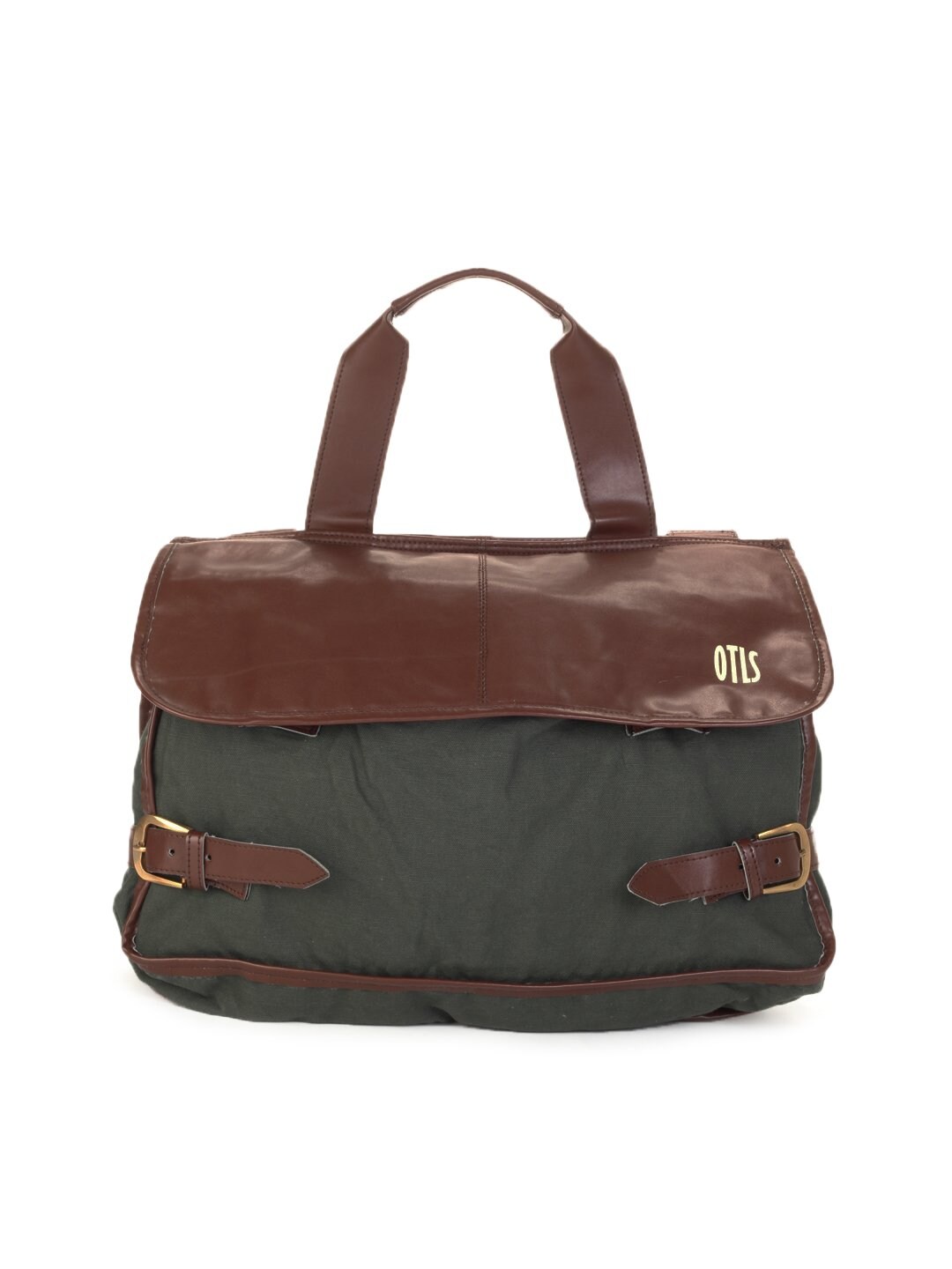 OTLS Unisex Green Dual Flap Bag