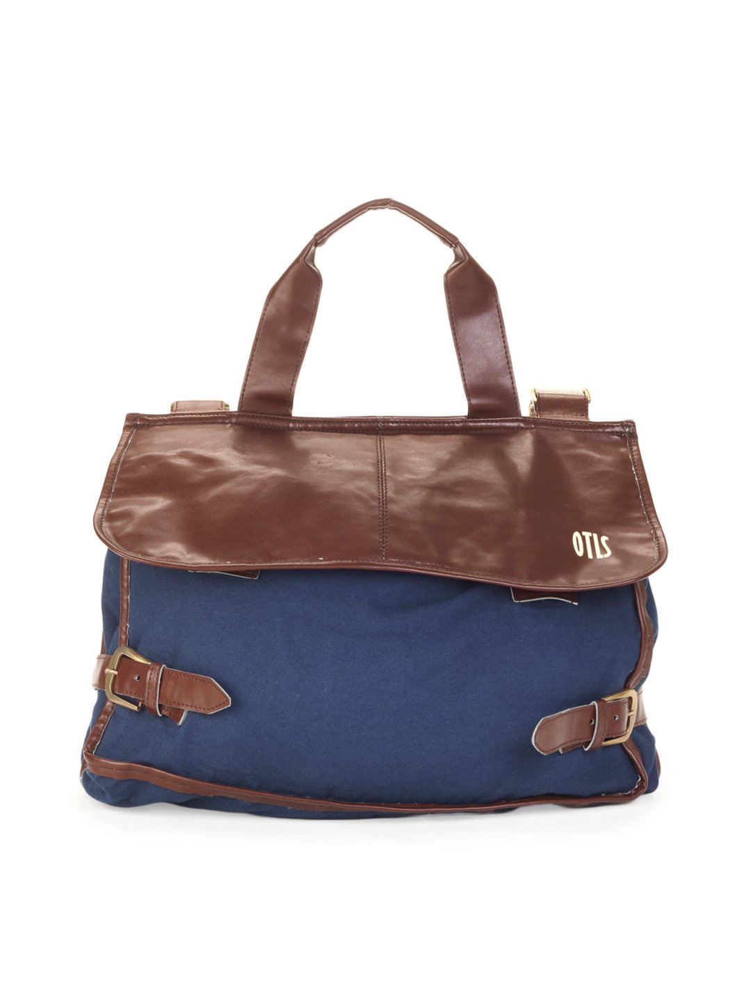 OTLS Unisex Blue Dual Flap Bag