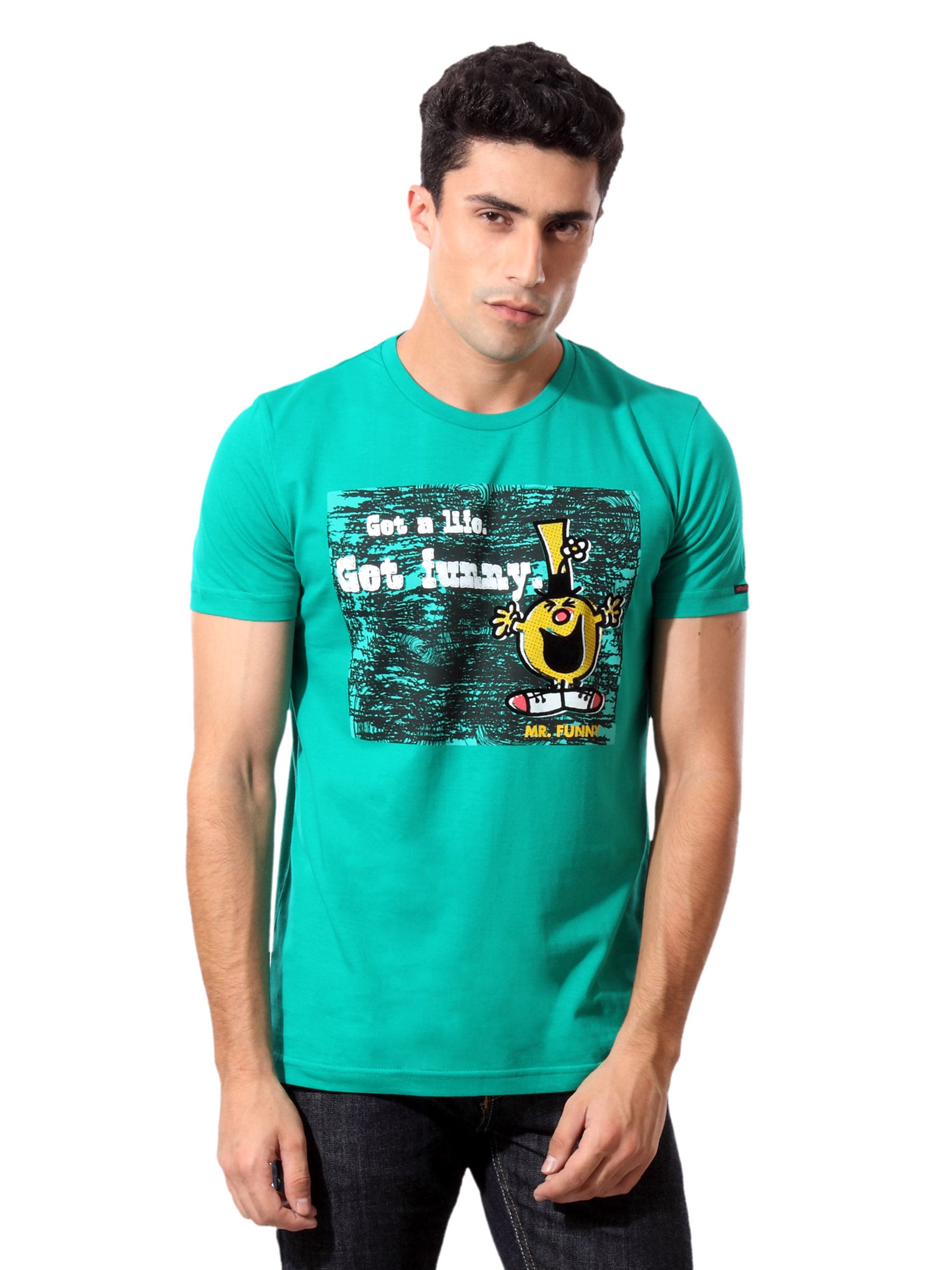 Mr. Men Green Get Funny T-shirt
