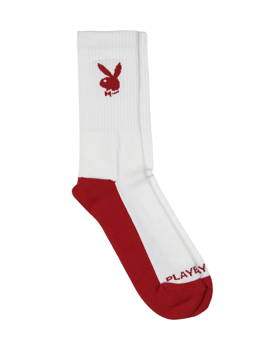 Playboy Men White & Red Socks