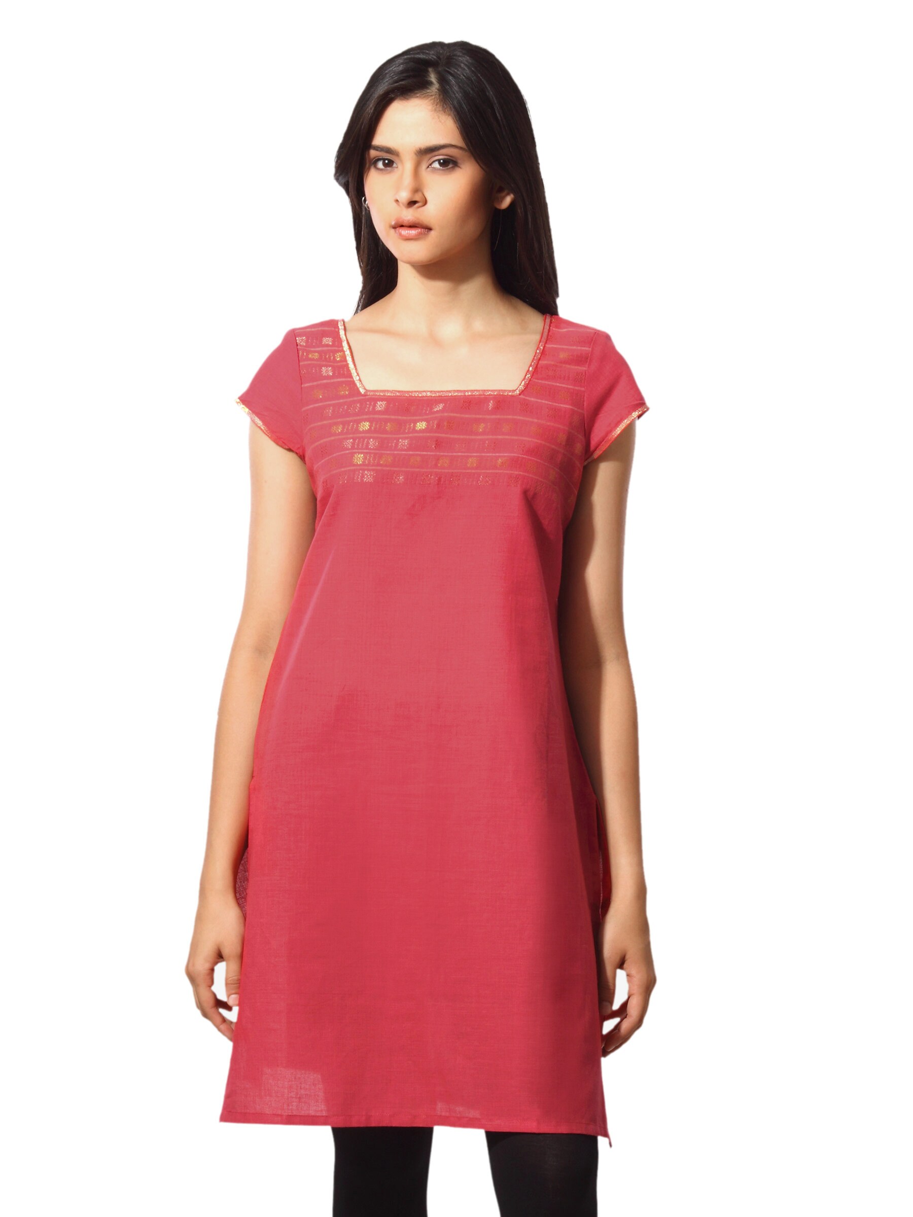 Aurelia Women Dobby Red Kurta