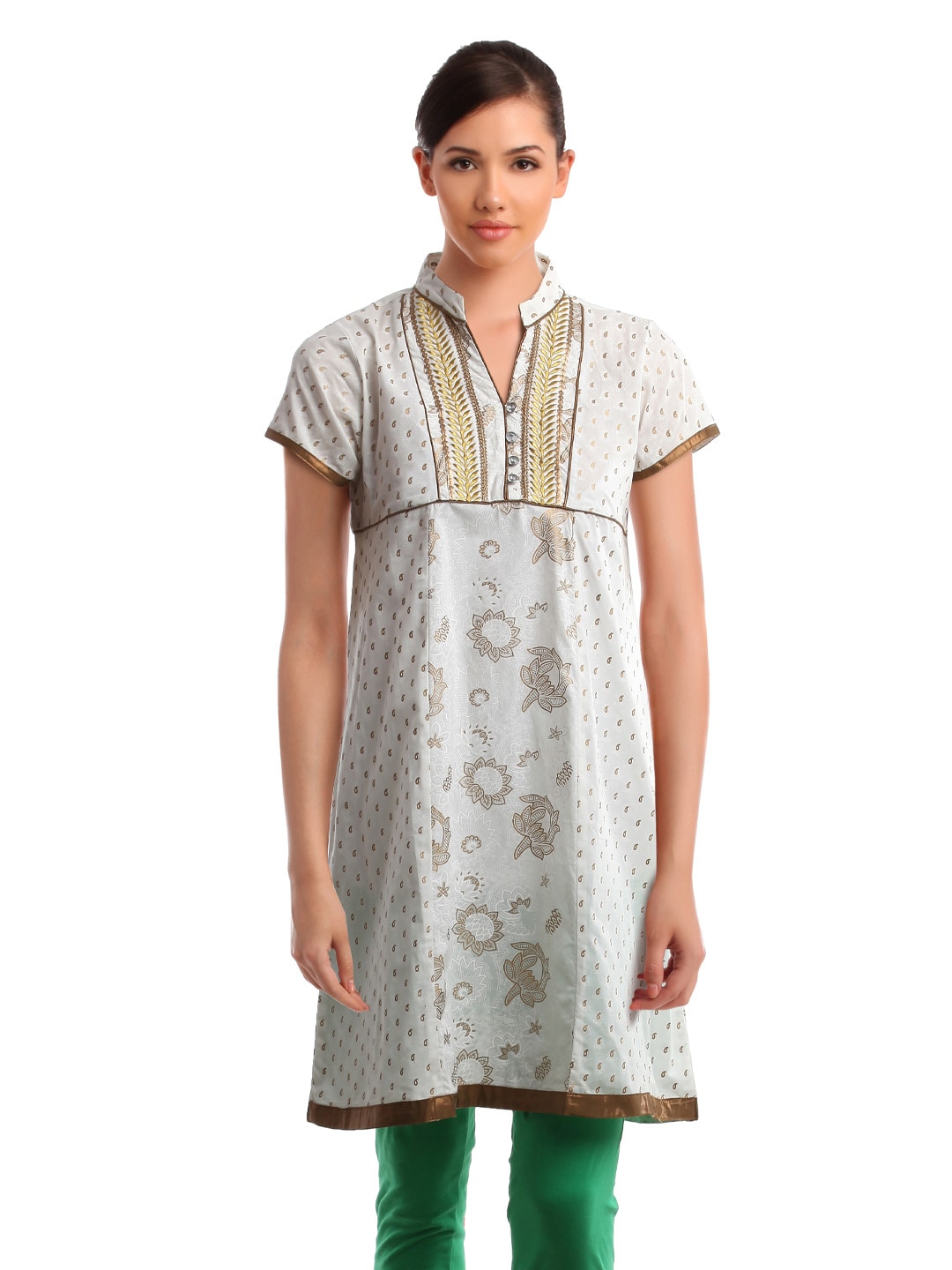 Folklore Women White Kurta