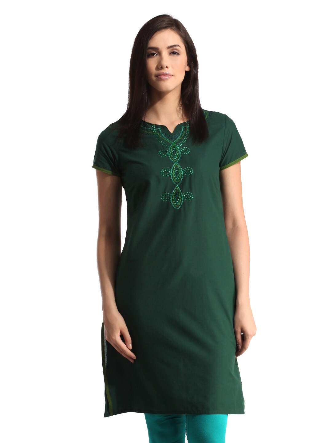 Folklore Women Green Kurta