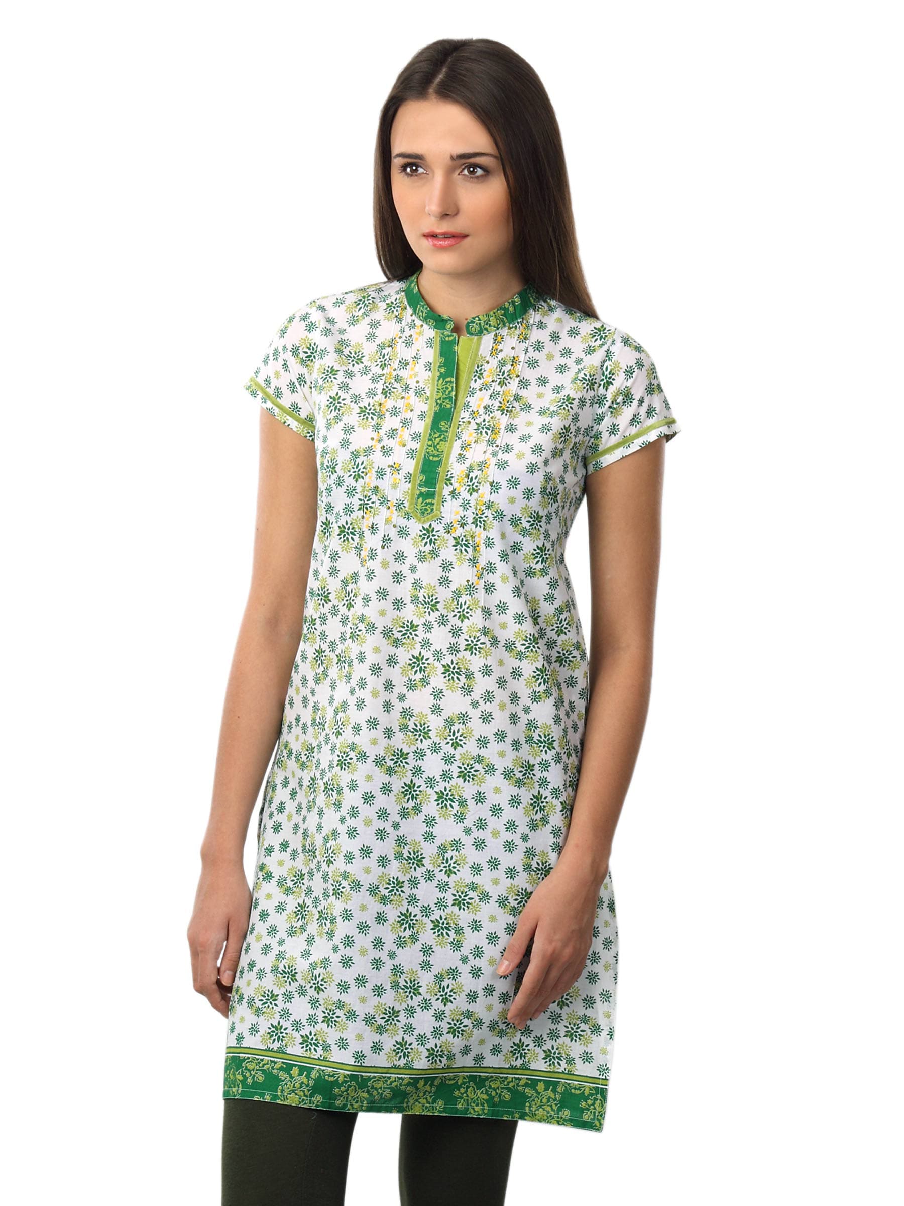 Folklore Women Green Kurta