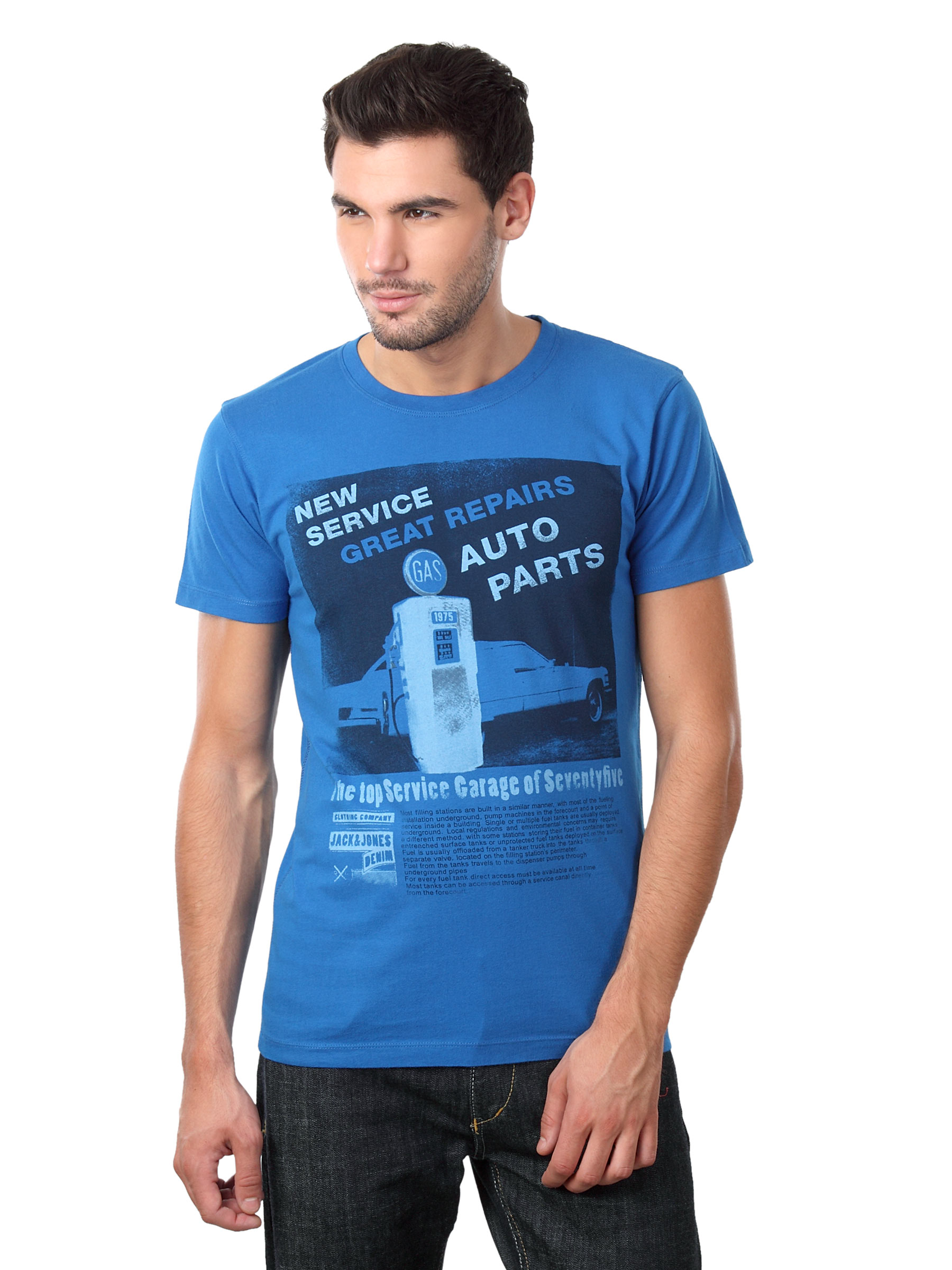 Jack & Jones Men Note Blue T-shirt