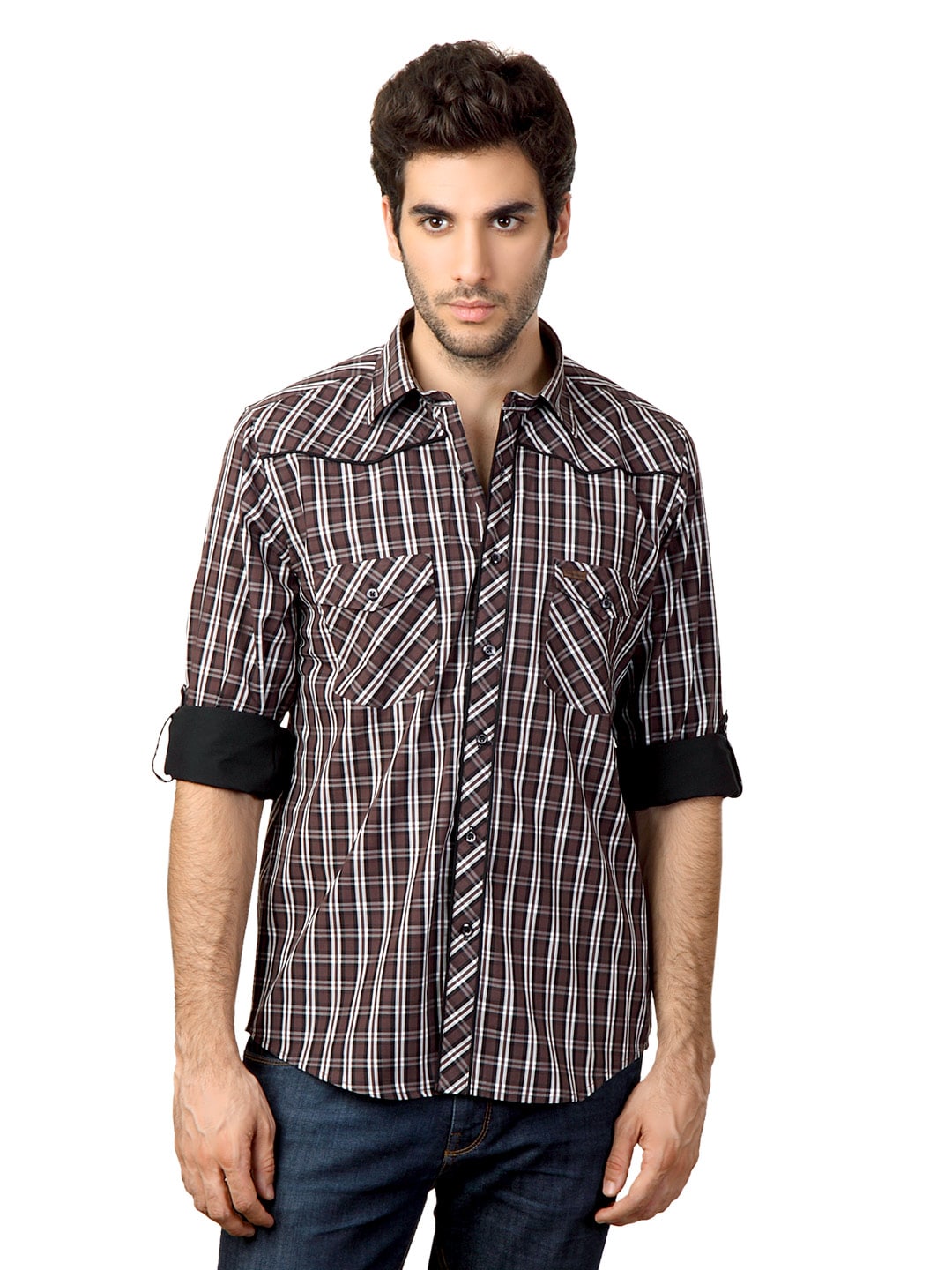 Provogue Men Brown Shirt