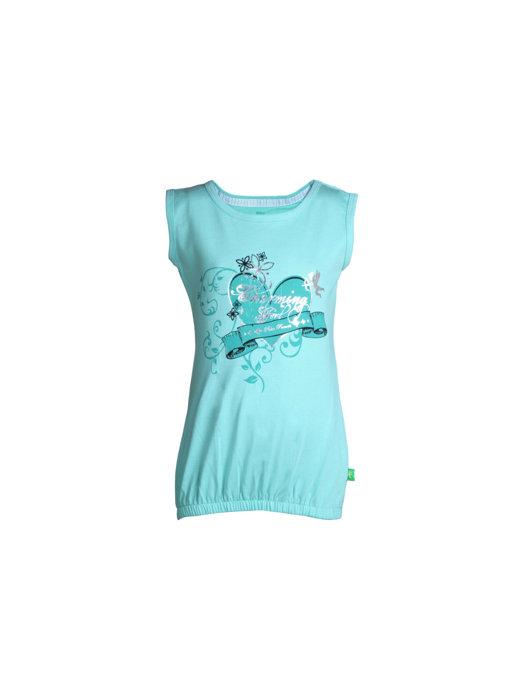 Gini and Jony Girls Printed Blue Top