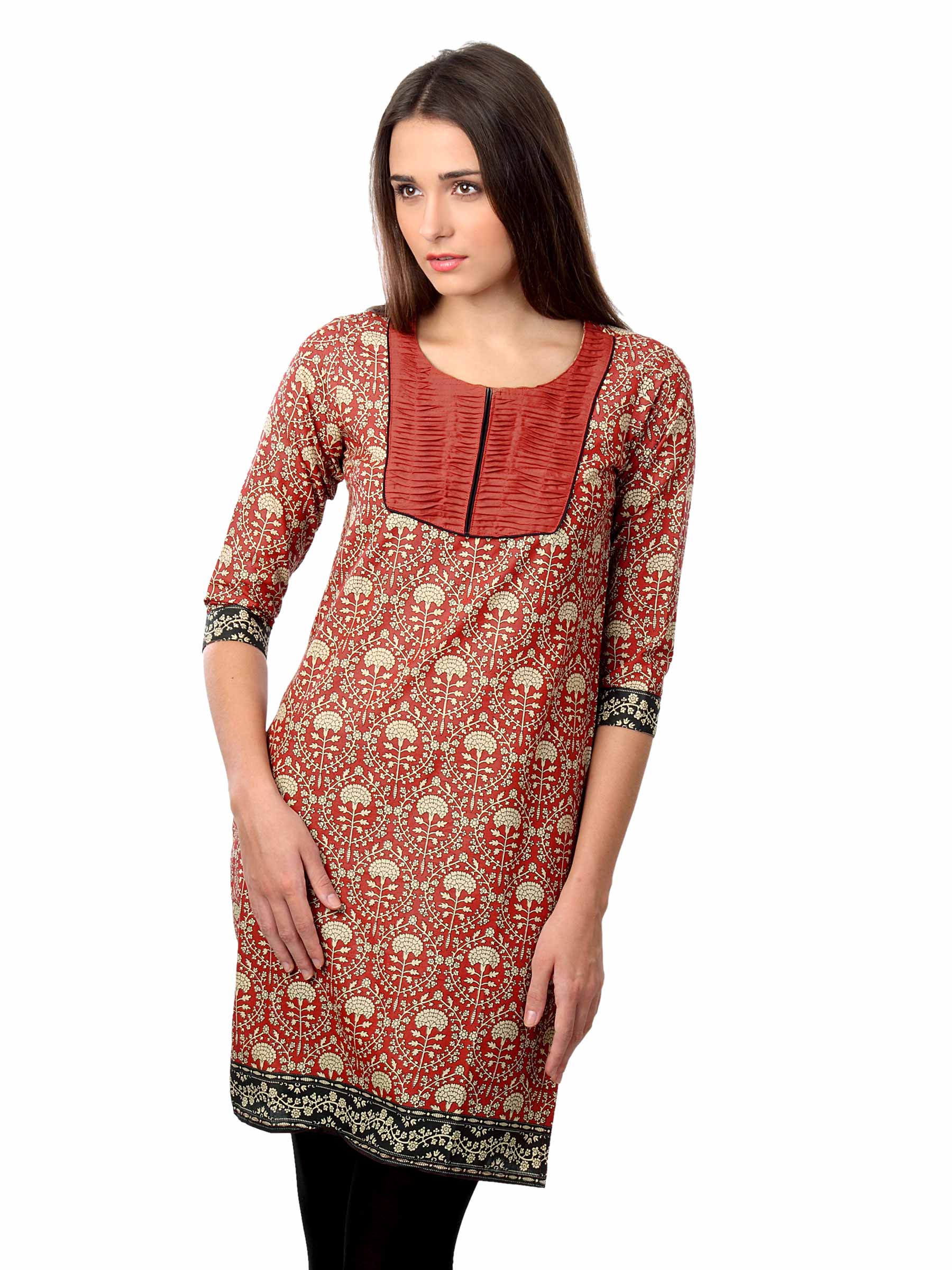 Vishudh Women Maroon Kurta