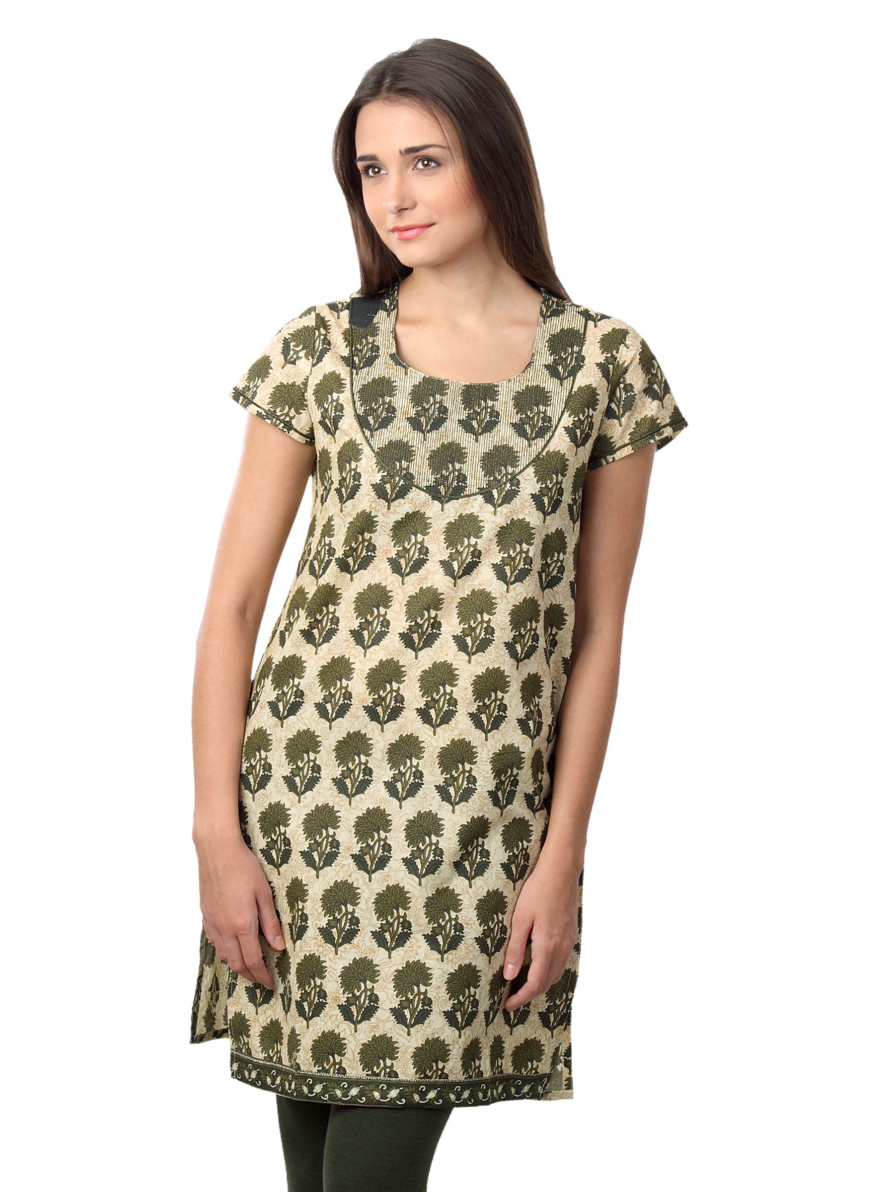 Vishudh Women Olive Vishudh Kurta