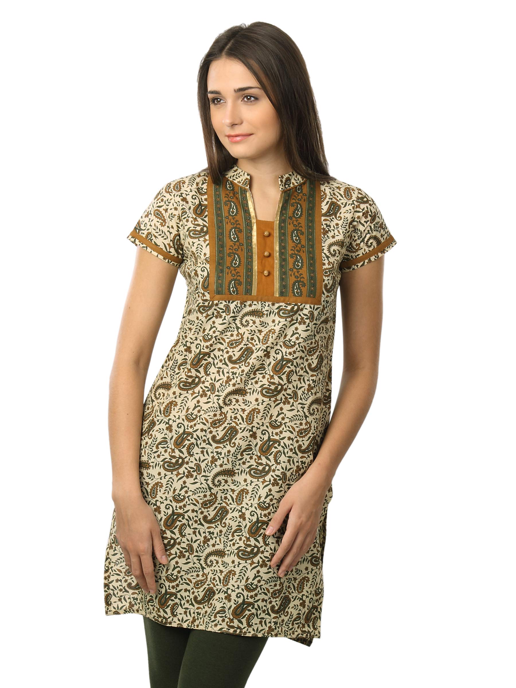 Vishudh Women Beige Kurta