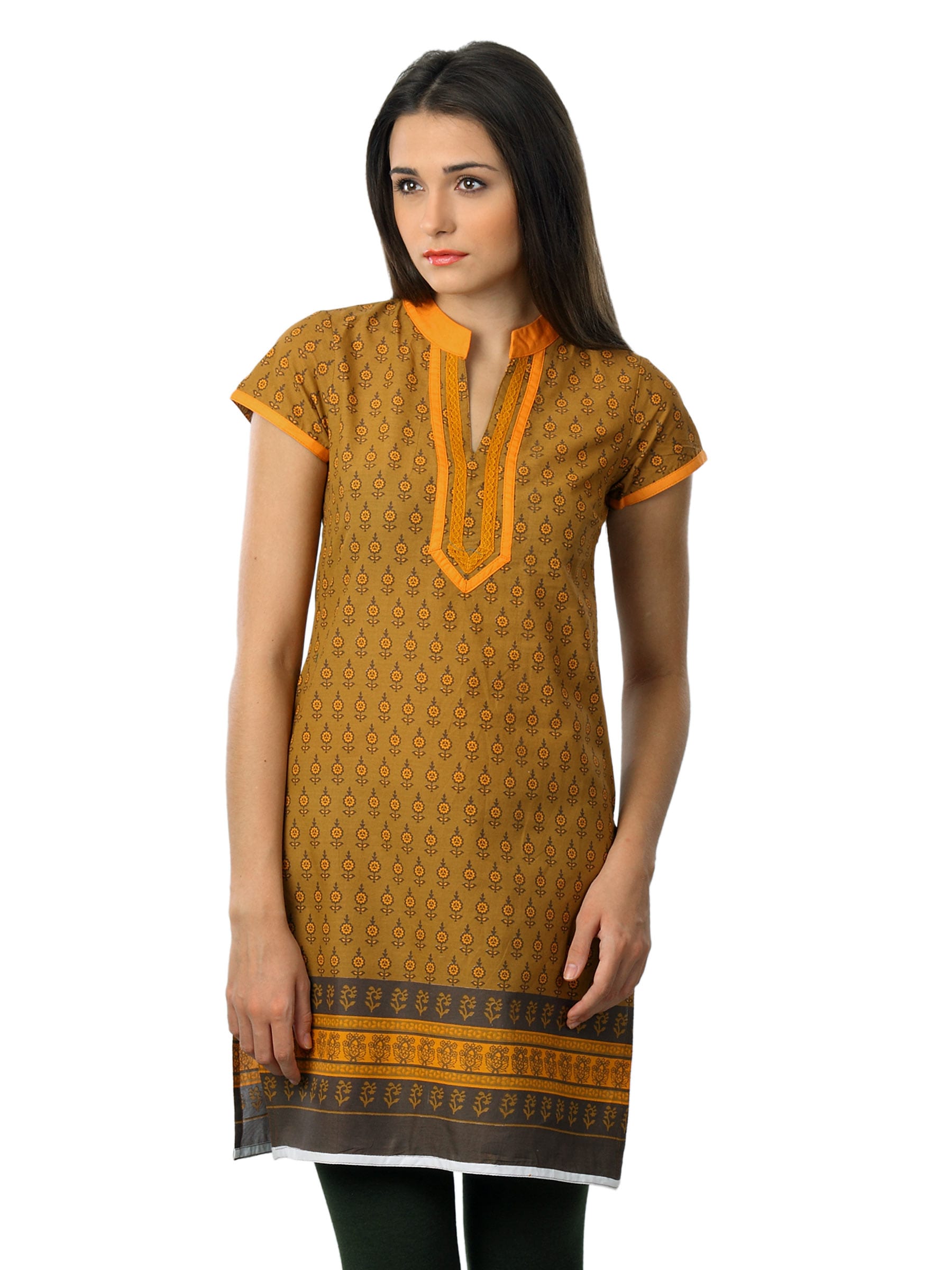 Vishudh Women Brown Kurta