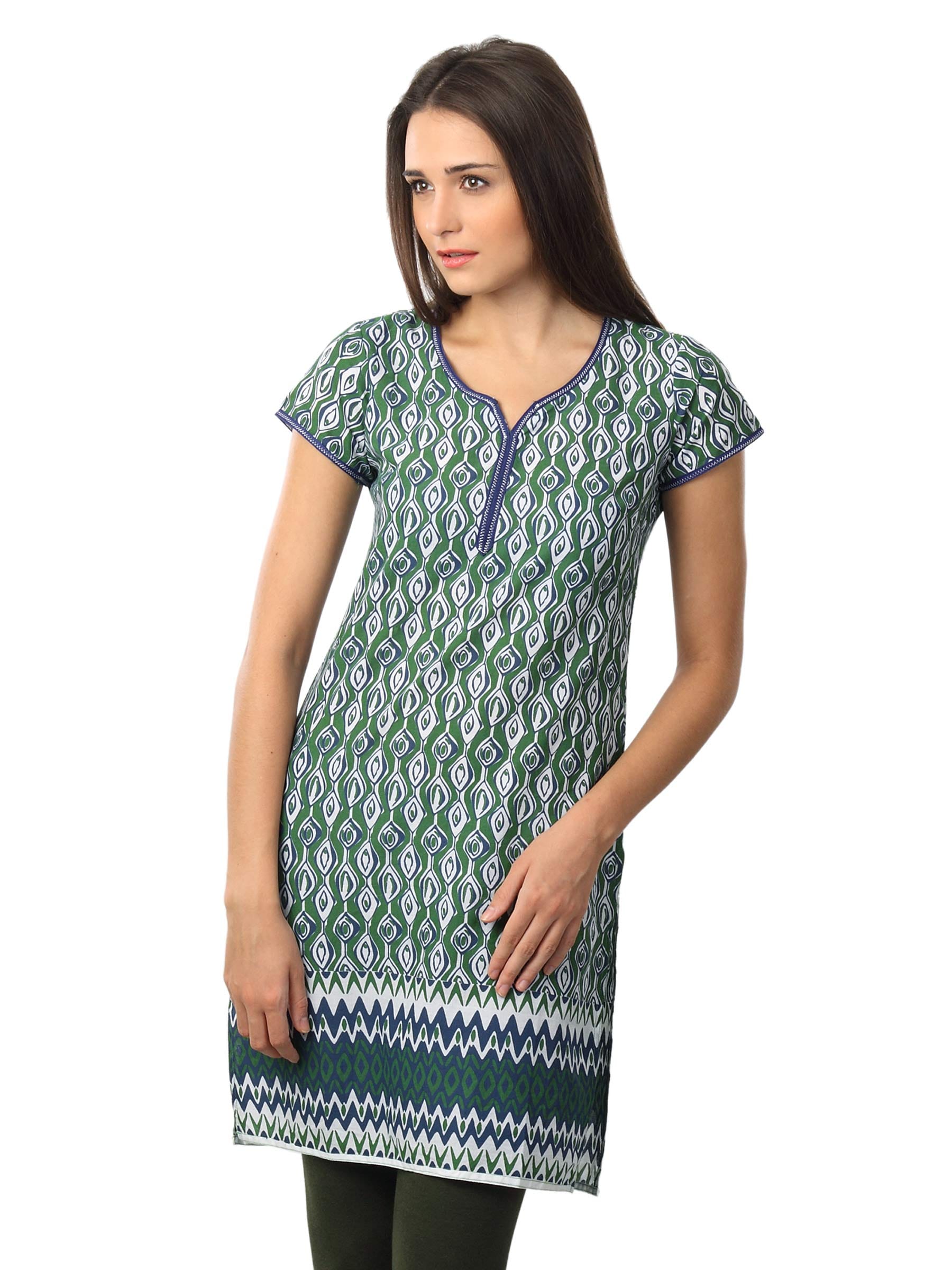 Vishudh Women Green Kurta