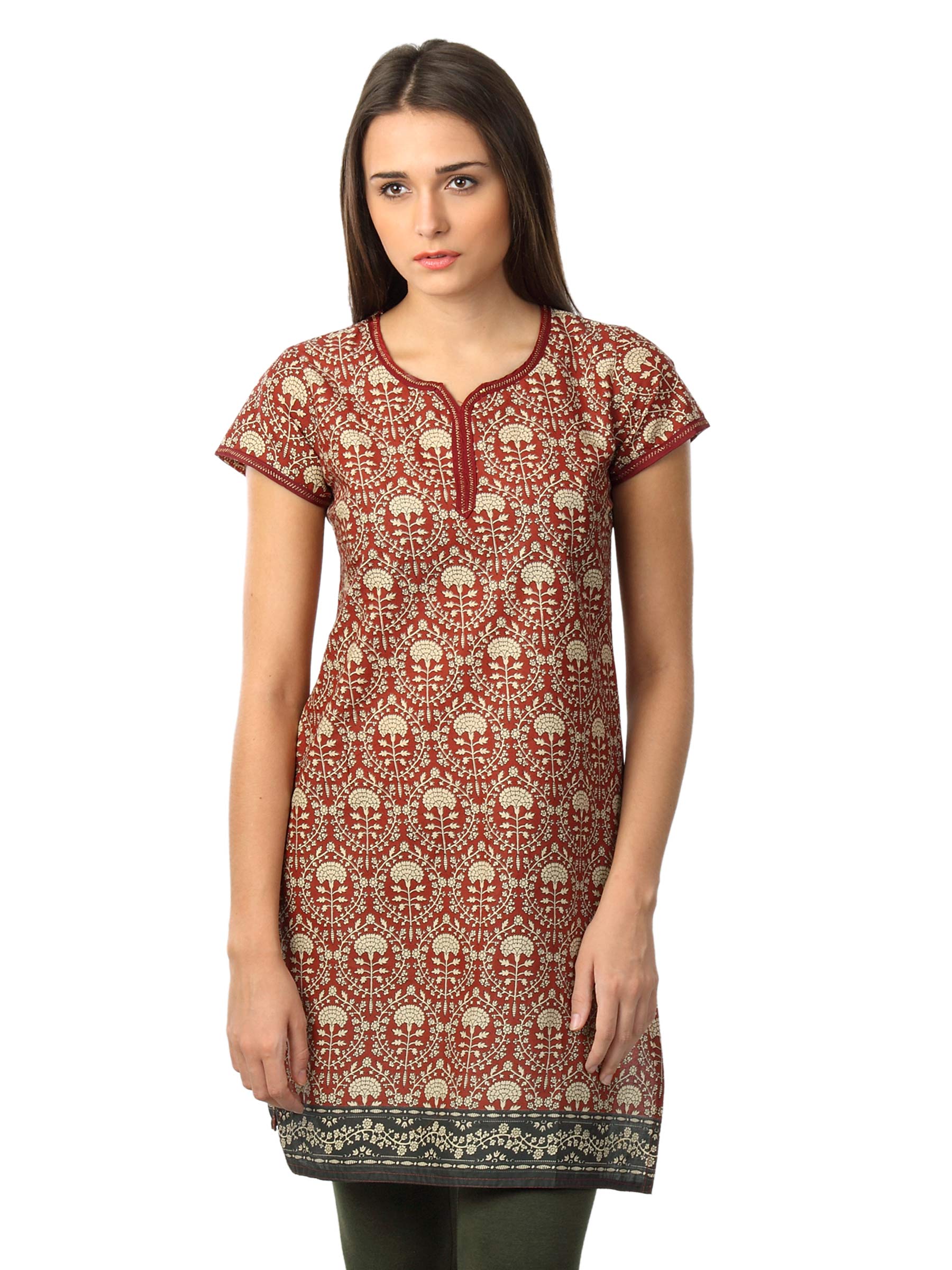 Vishudh Women Maroon Kurta