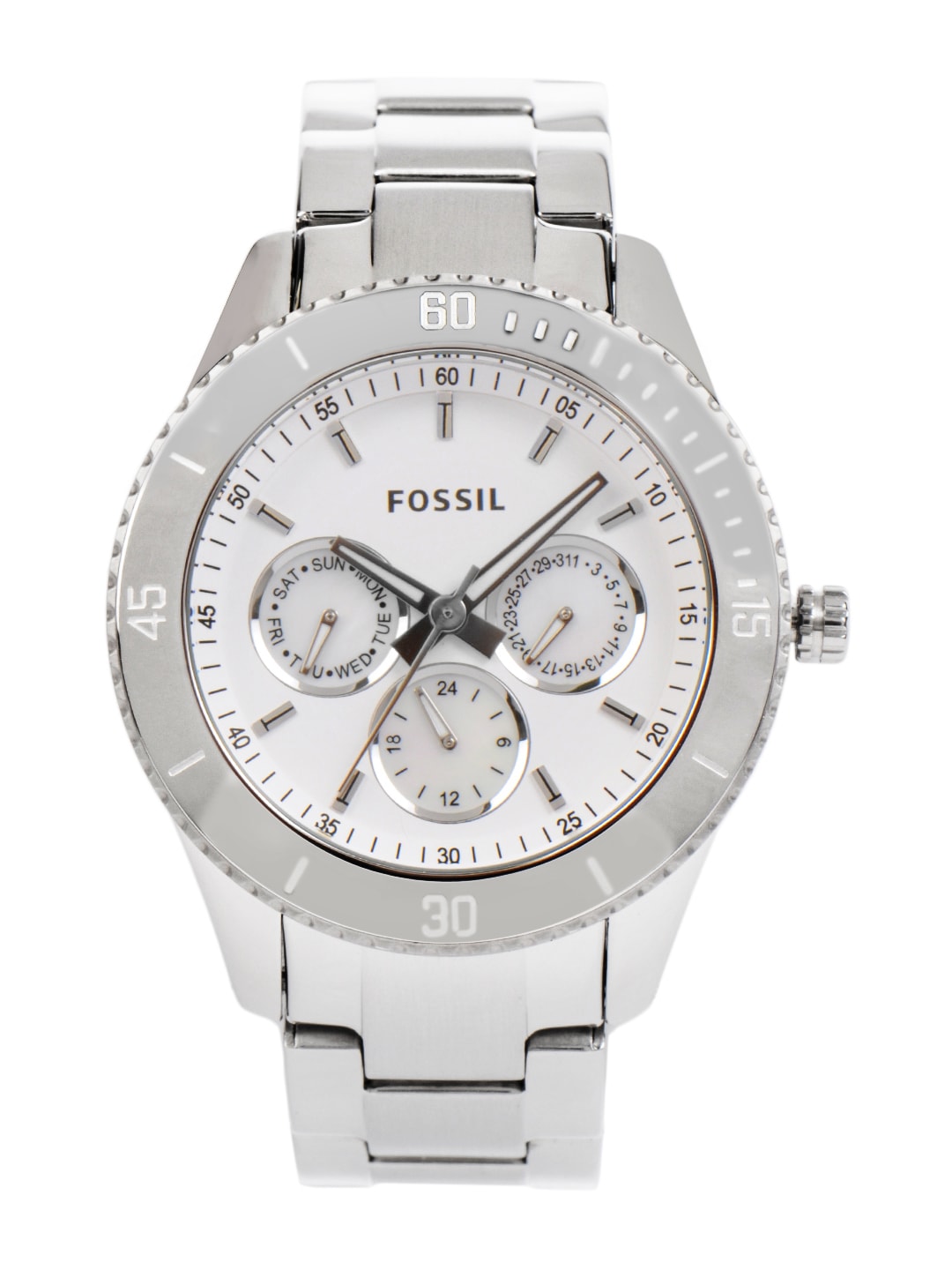 Fossil Women Green Dial Chronograph Watch ES3052