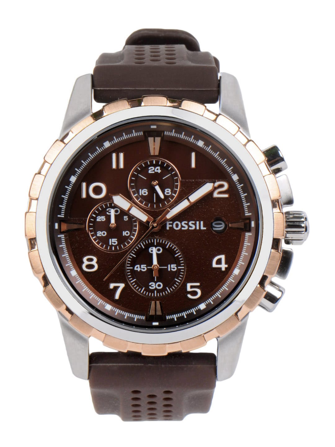 Fossil Men Brown Dial Chronograph Watch FS4612