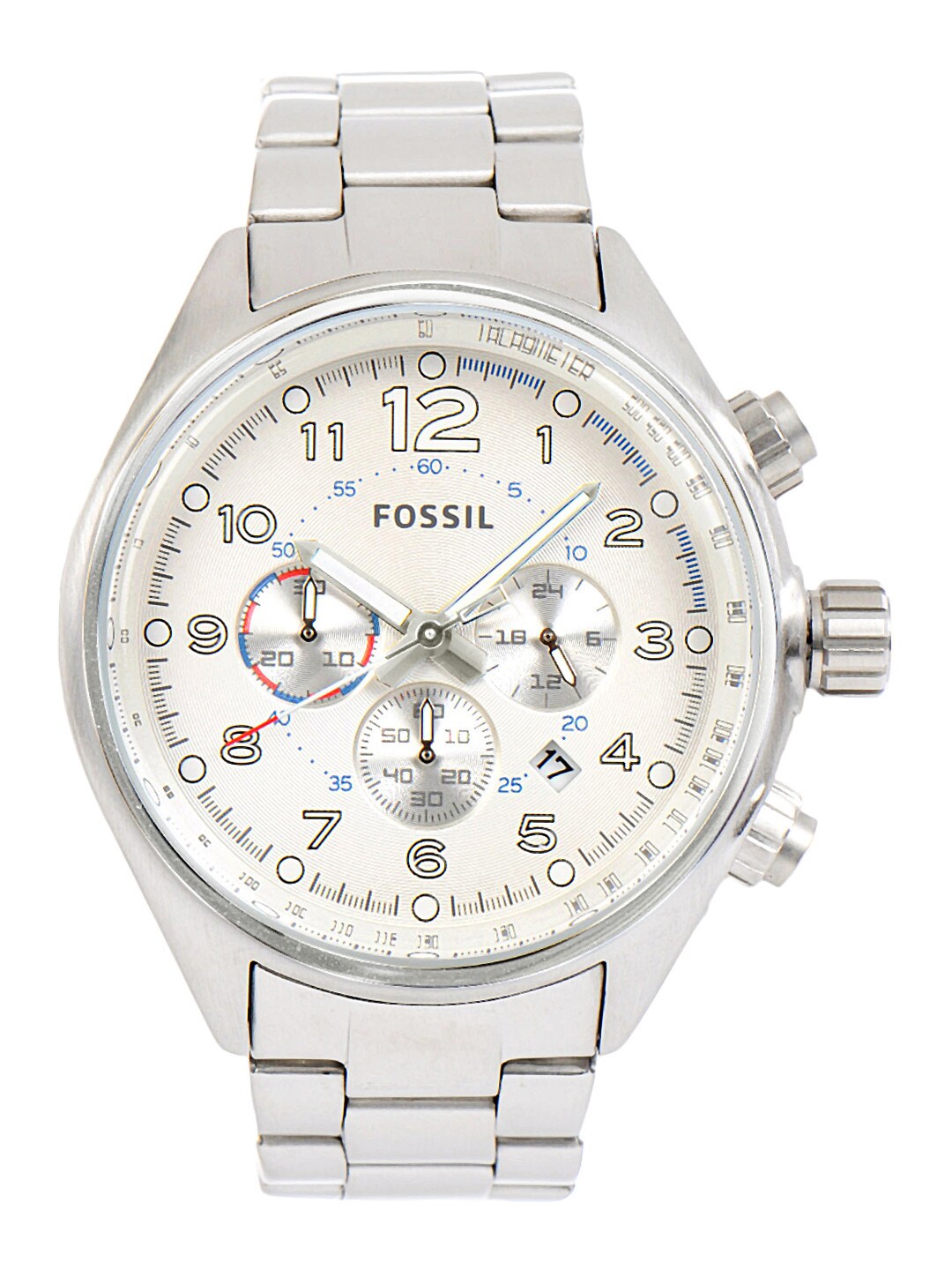 Fossil Men Quartz White Dial Chronograph Watch CH2696