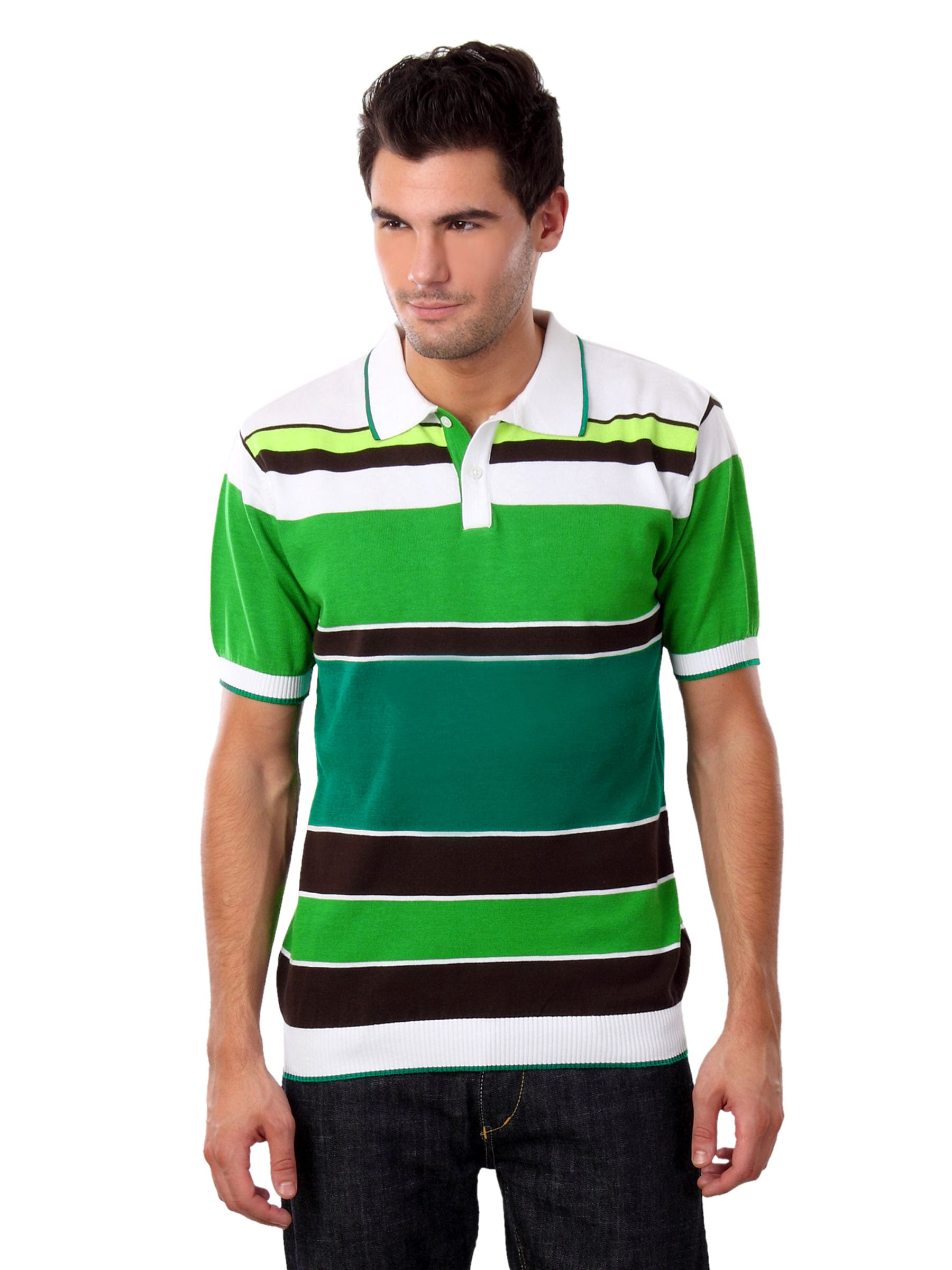 Wills Lifetsyle Men Green Polo T-shirt