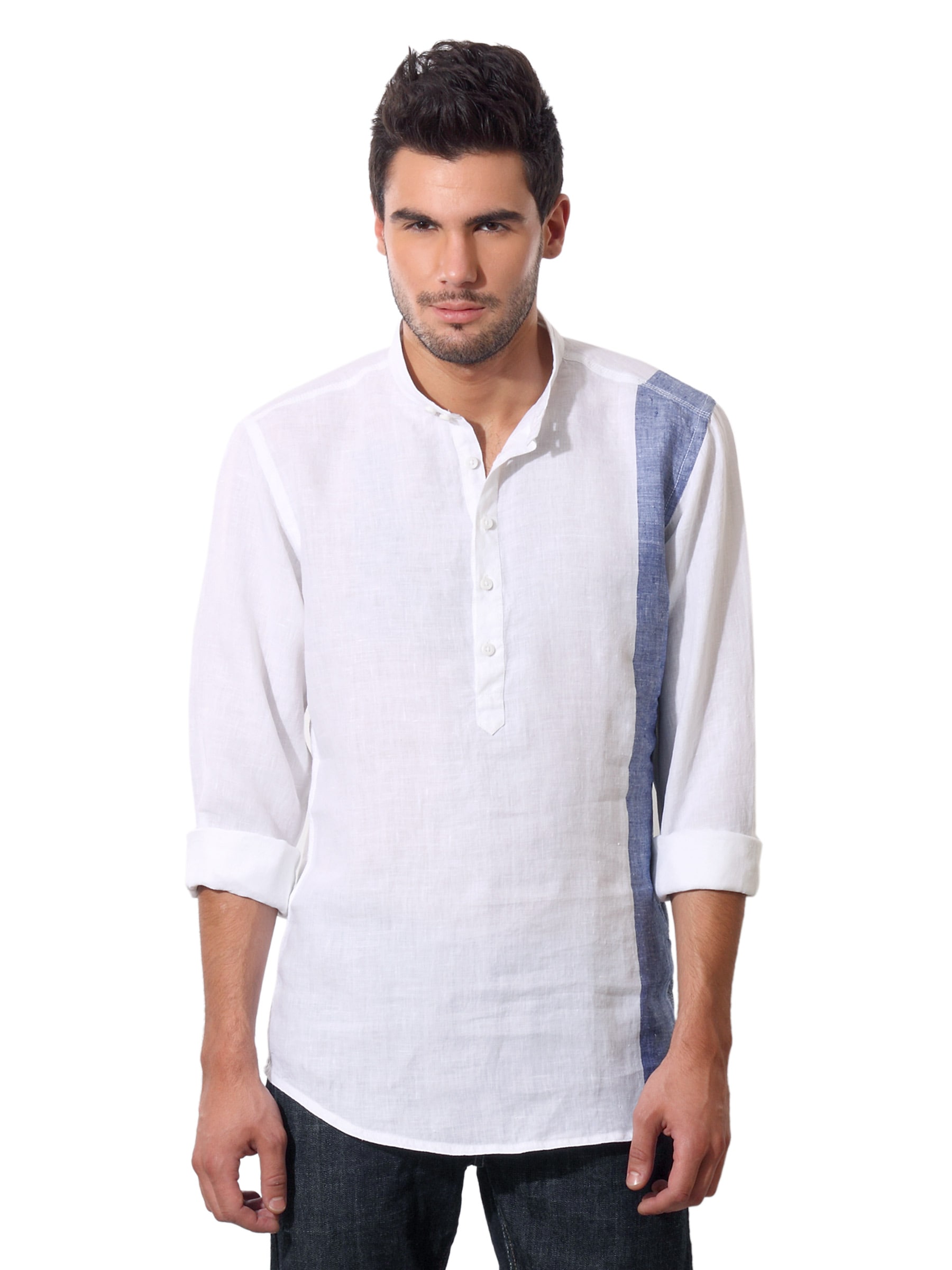 Wills Lifestyle Men White Mura Shirt