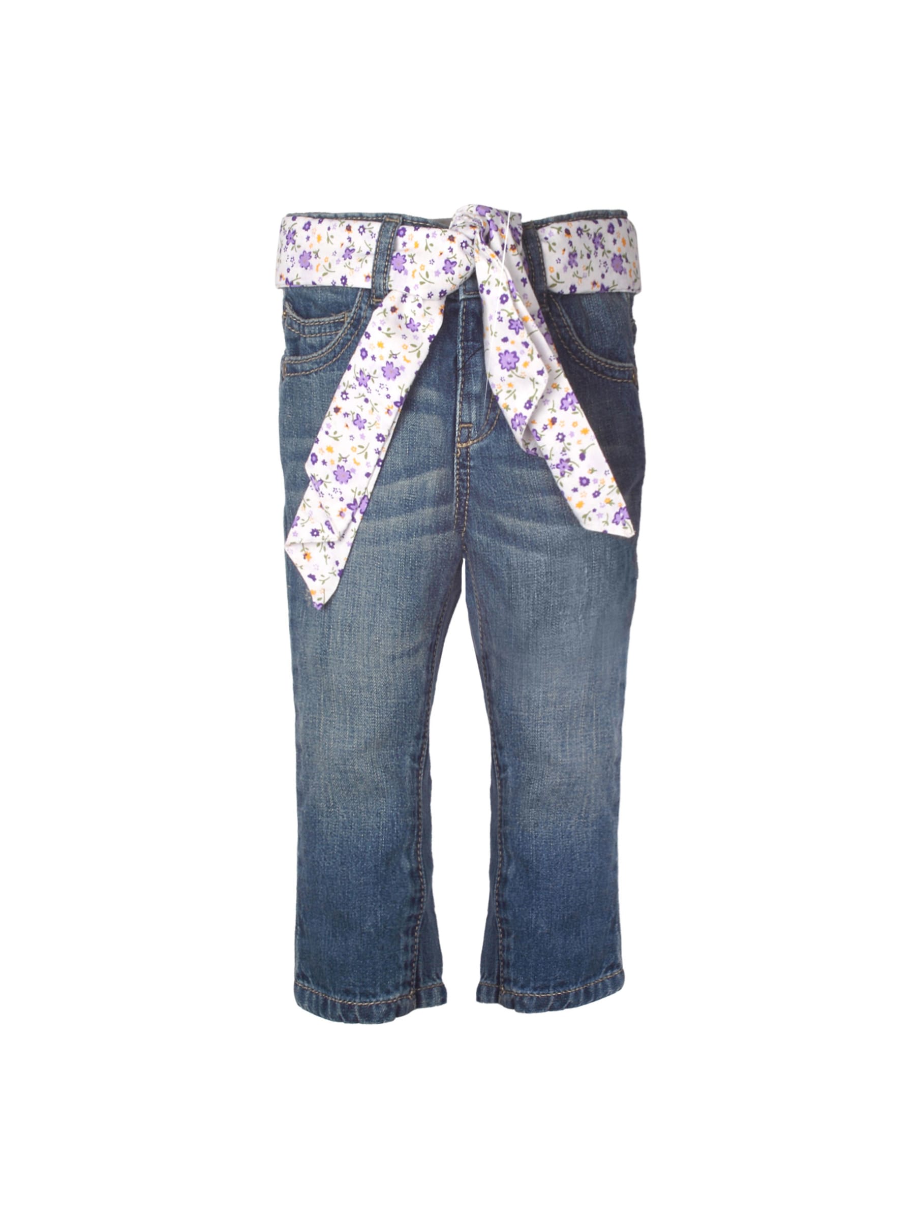 United Colors of Benetton Girls Washed Blue Jeans