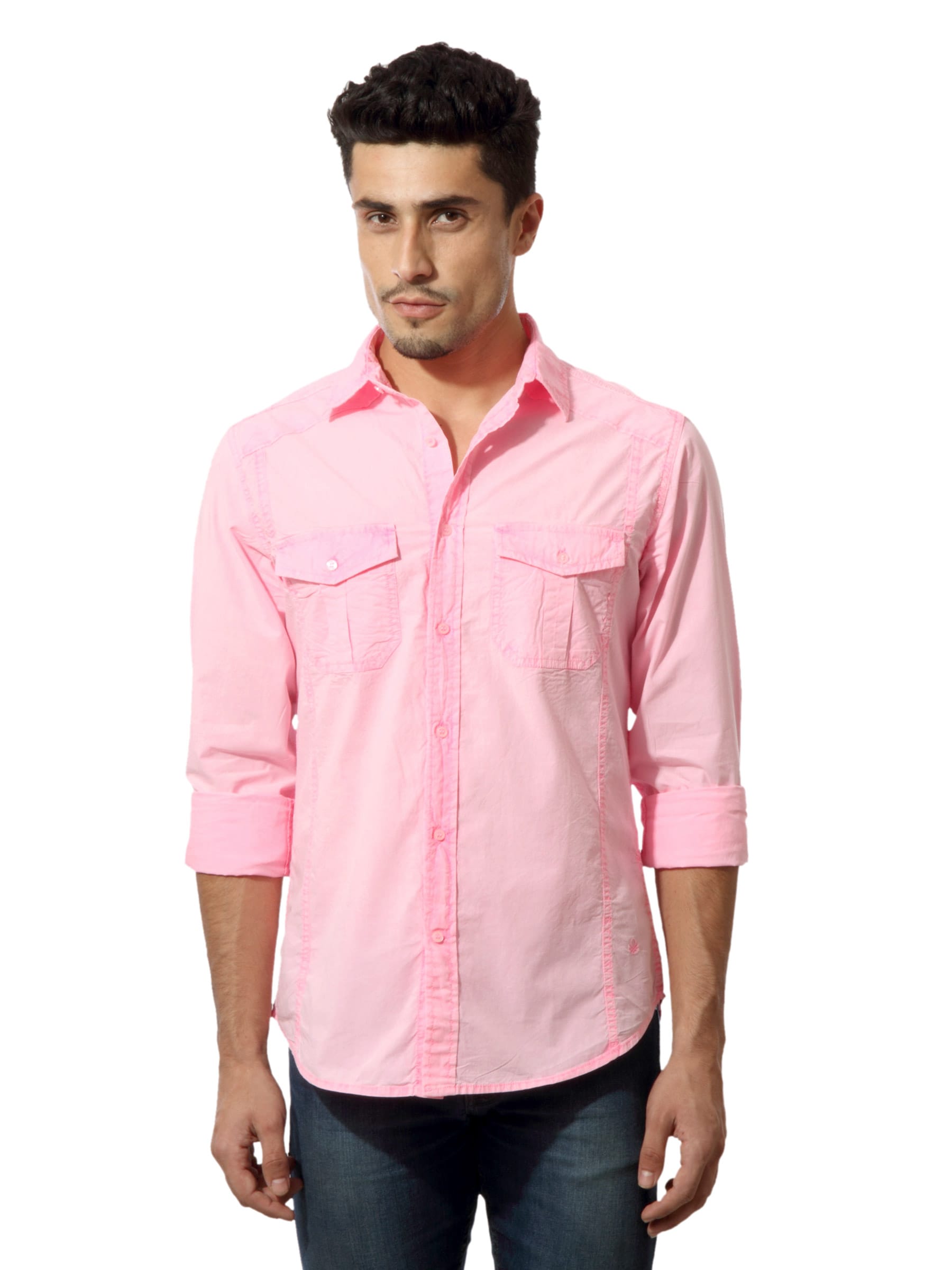 United Colors of Benetton Men Pink Shirt