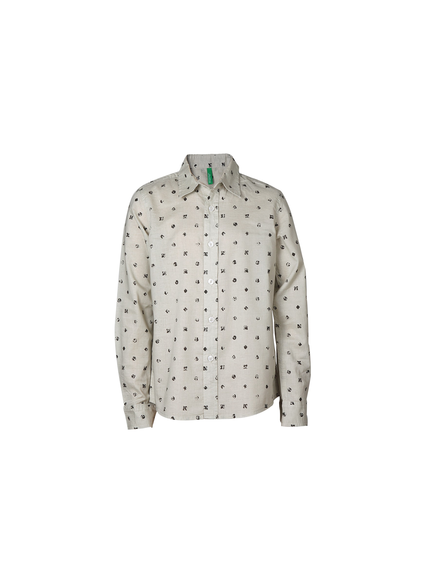 United Colors of Benetton Boys Printed White Shirt