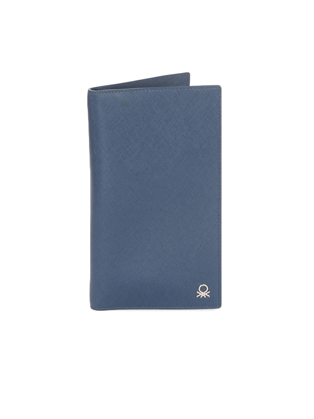 United Colors of Benetton Men Leather Blue Passport Holder