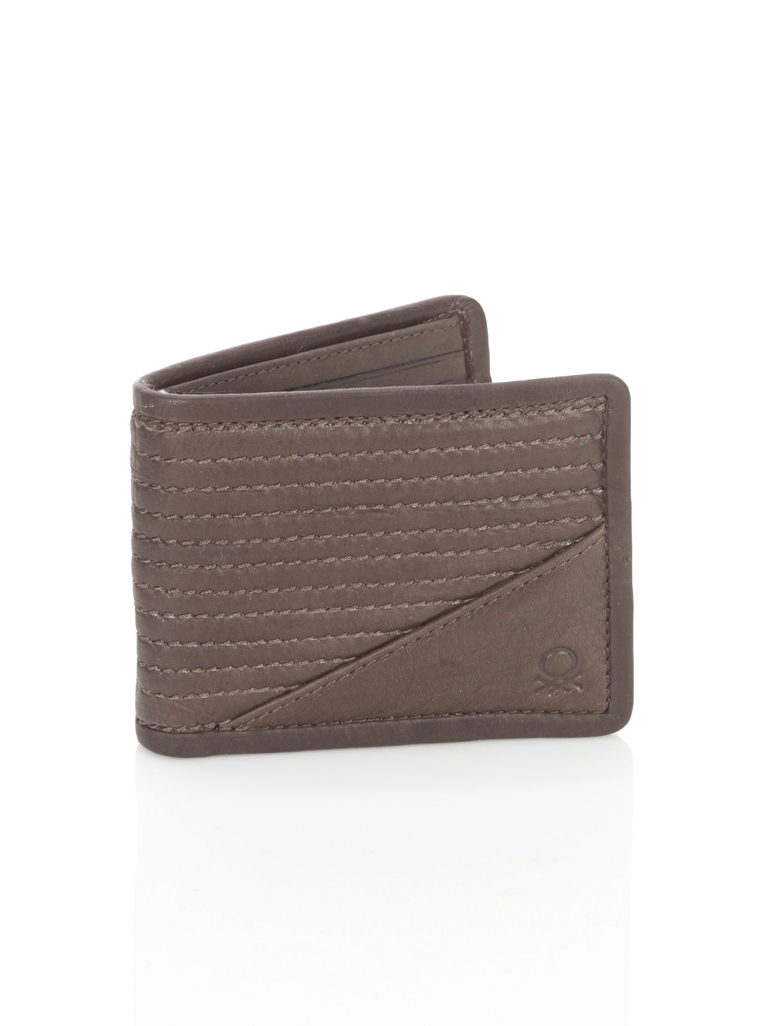 United Colors of Benetton Men Leather Brown Wallet