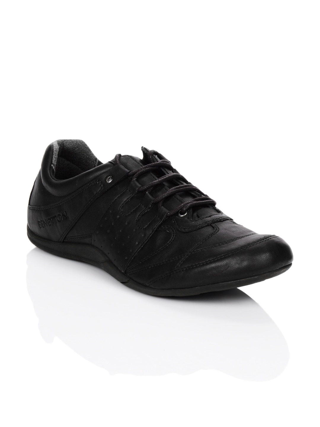 United Colors of Benetton Men Black Shoes