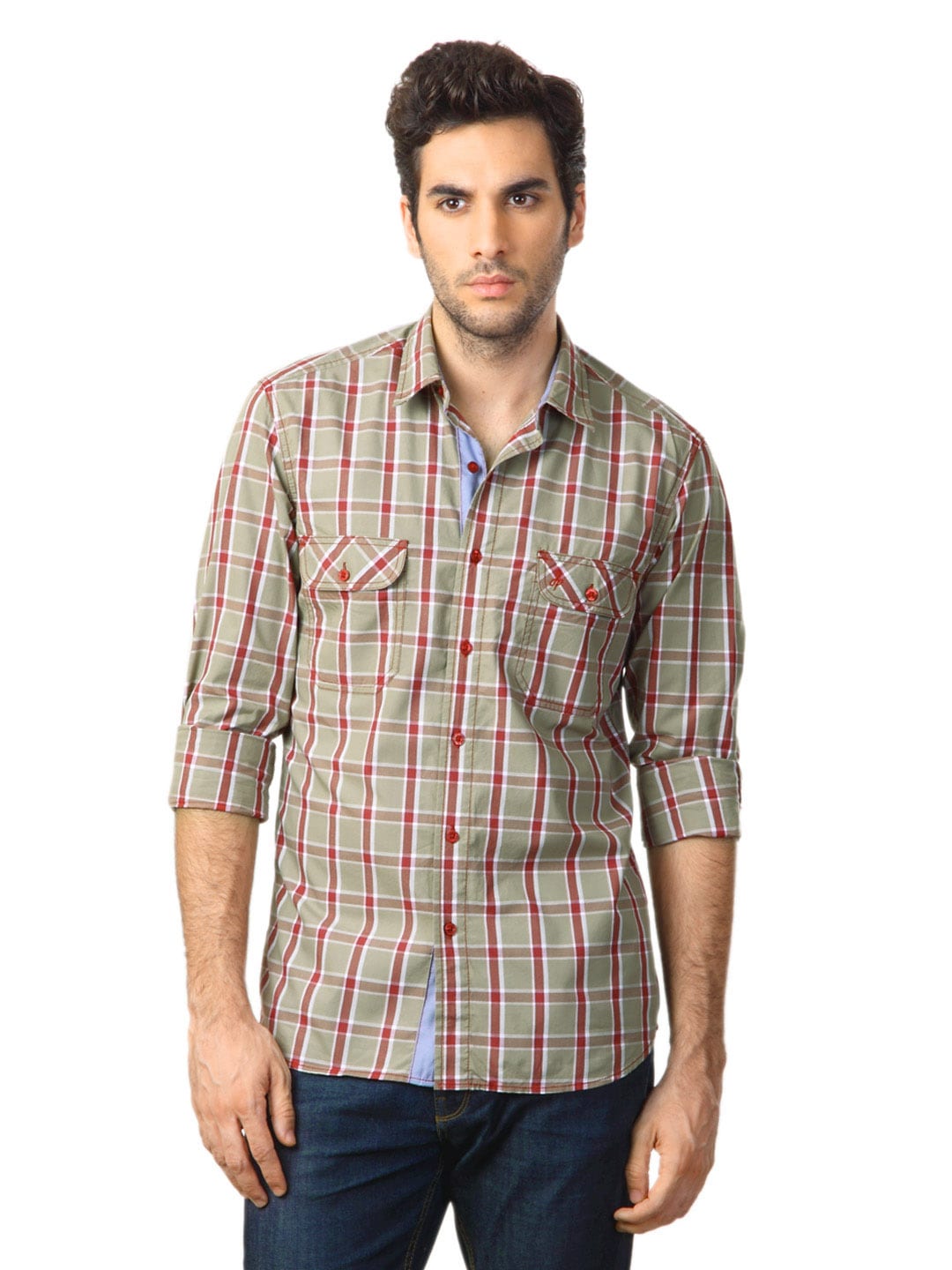 John Players Men Khaki Shirt